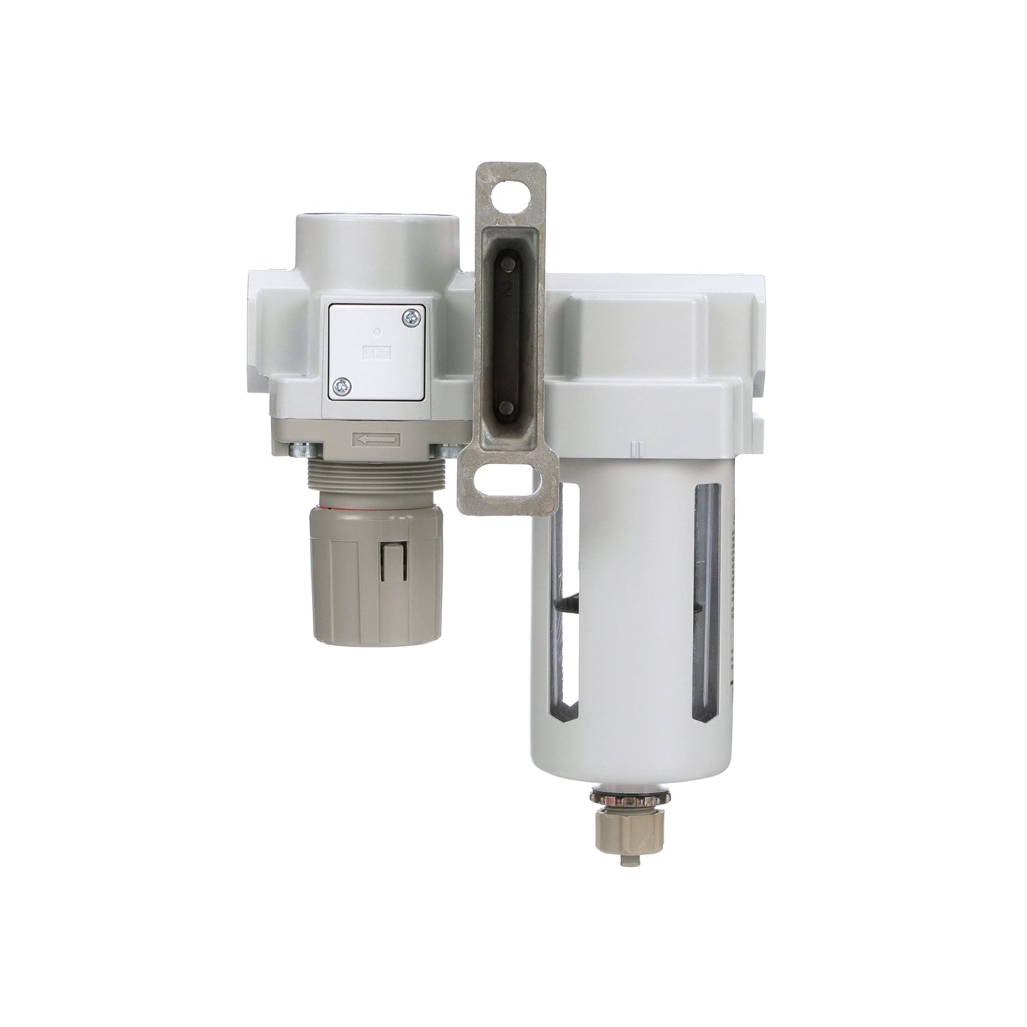 PneumaticPlus SAU420-N06G Compressed Air Filter Regulator Combo 3/4" NPT - Poly Bowl, Manual Drain, Bracket, Gauge