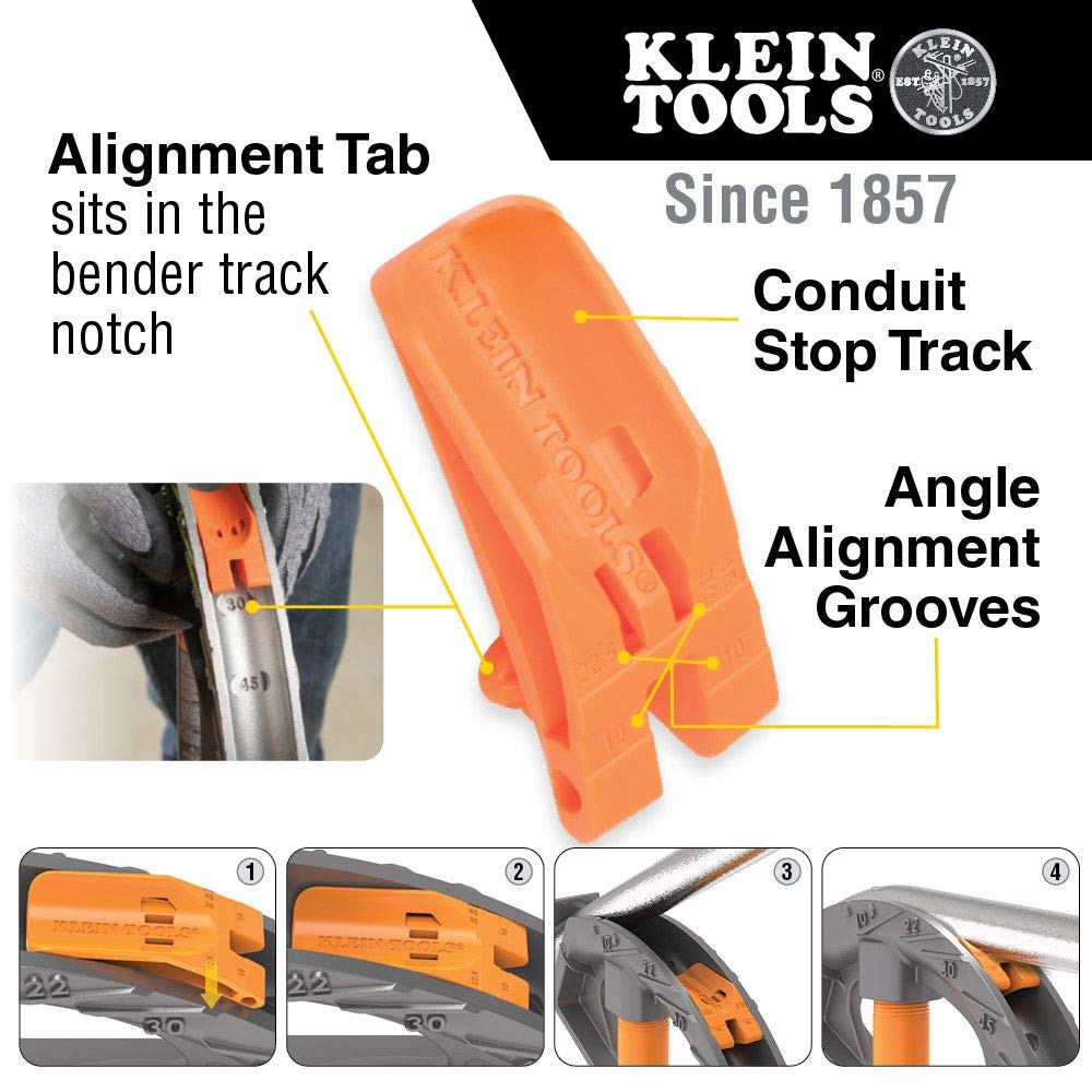 Greenlee 1/2" EMT Offset Hand Bender & Klein 1/2" EMT Aluminum Conduit Bender with Angle Setter