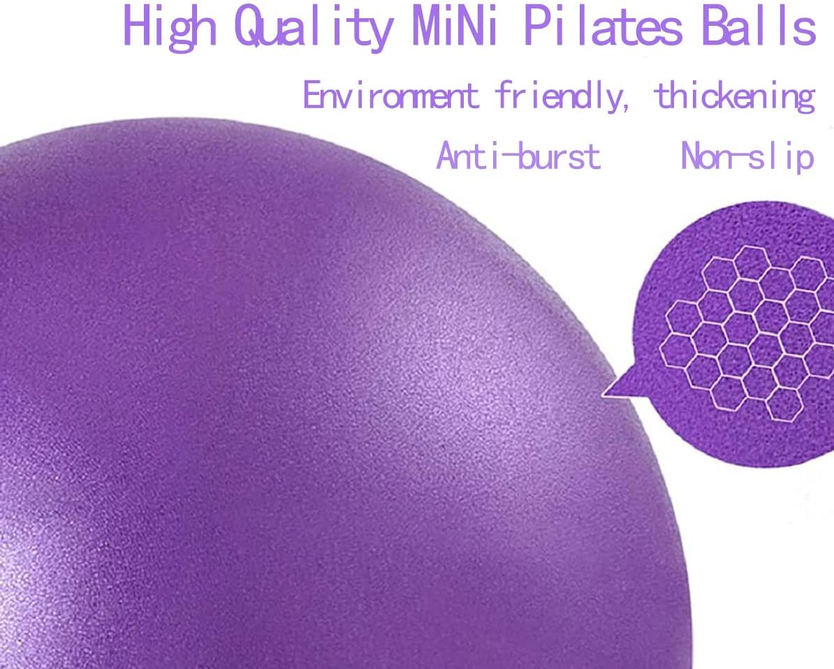 BAIMAN Mini Pilates Exercise Yoga Ball, 6 Inch Small Inflatable Exercise Yoga Ball,Core Training and Physical Therapy Equipment, with Pump(Black,6 Inch)