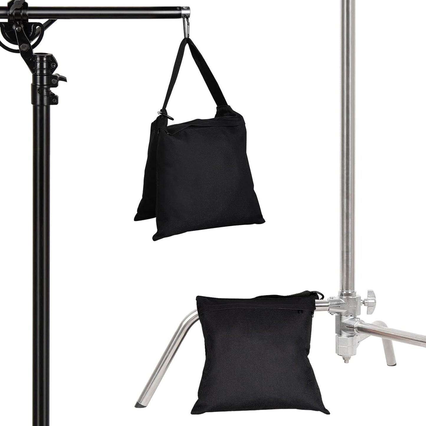 2 Packs Sandbags Weight Bags for Light Stand Photography Video Support, Heavy Duty Saddlebags for Backdrop Stand, Photo