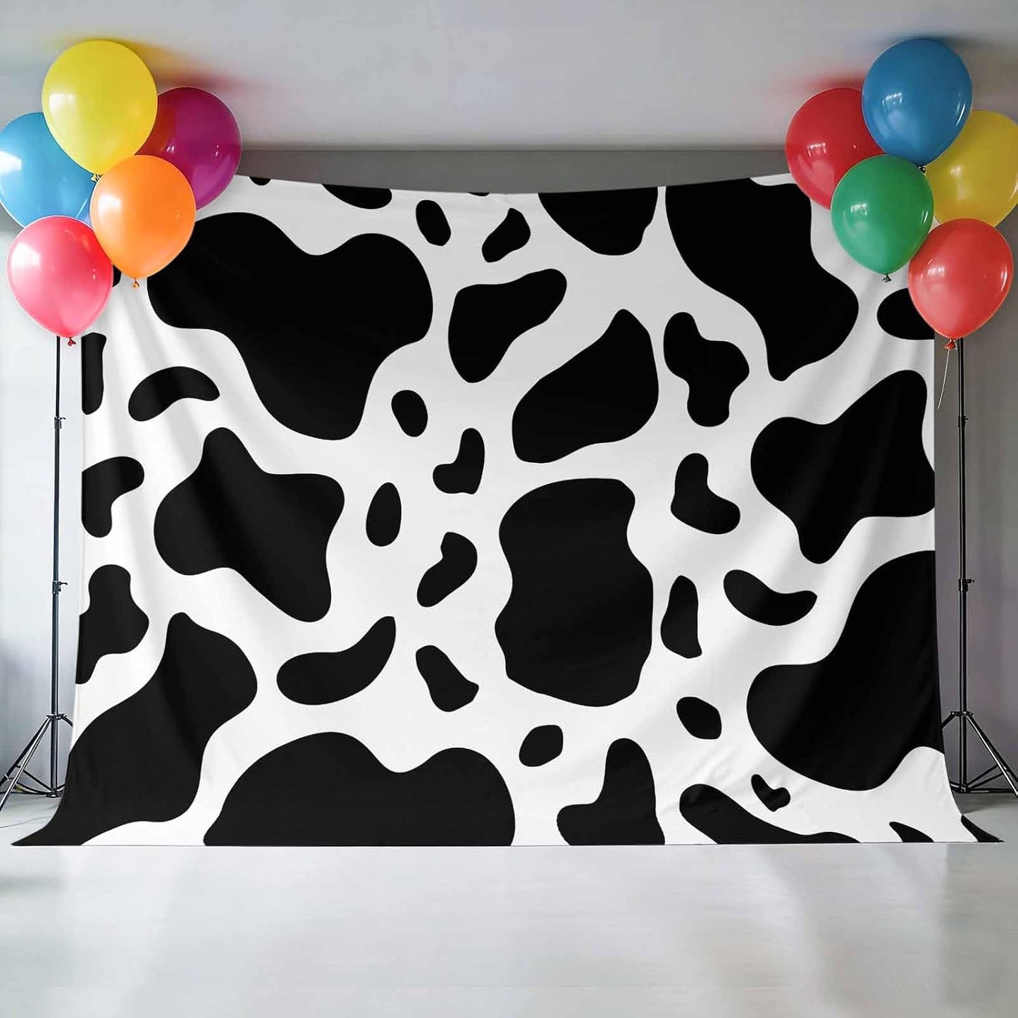 Vyrn Klynt Decor,12x8ft Abstract Dairy Cattle Cow Skin Texture Photography Backdrop for Portrait Photo,Photoshoot