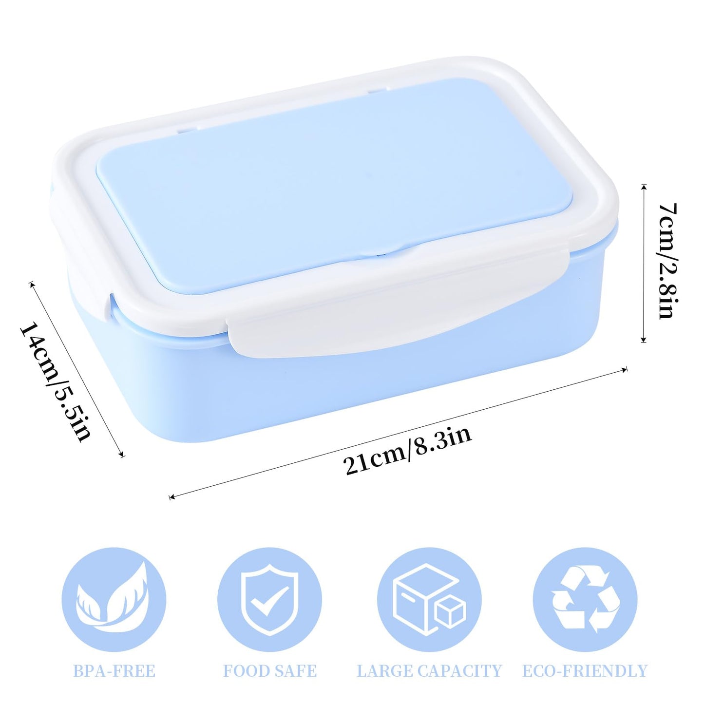 UPTRUST Bento Lunch container For Kids, Bento adult box With 3 Compartment. Leak-proof, Microwave safe, Dishwasher Safe, Freezer Safe,Meal Fruit Snack Packing Box(Spoon&Fork included) (Green)