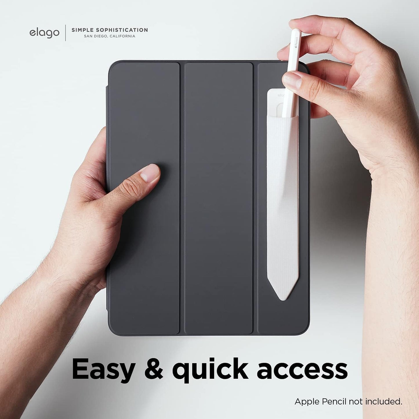 elago (1st 2nd Pencil Holder Compatible With Apple Pencil Pro & Generation) and USB-C - Strong Adhesive Sleeve, PU
