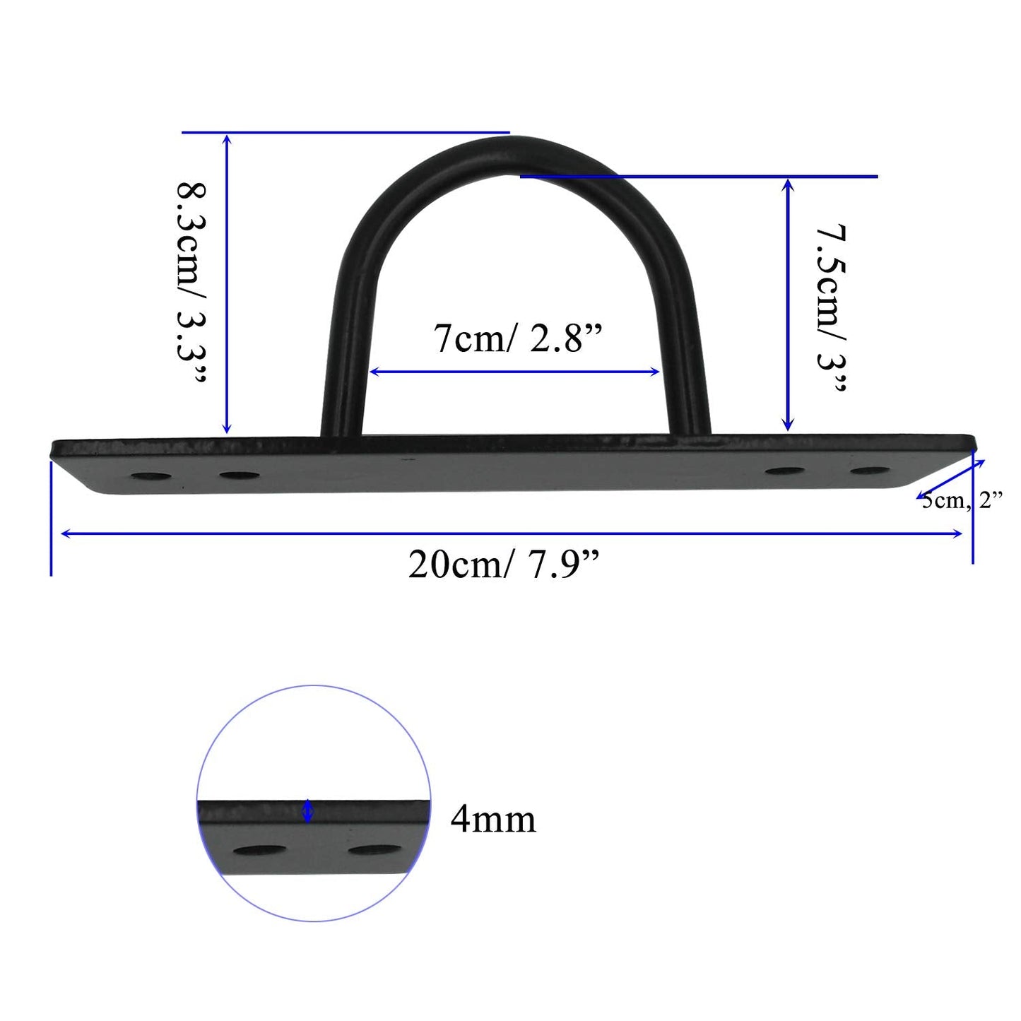 Battle Ropes Anchor, Battle Rope Wall Ceiling Mount Kit Bracket Hook for Suspension Straps Crossfit Gymnastic Rings, Body Weight Strength Training Systems, Yoga Swings Hammocks, Boxing Equipment