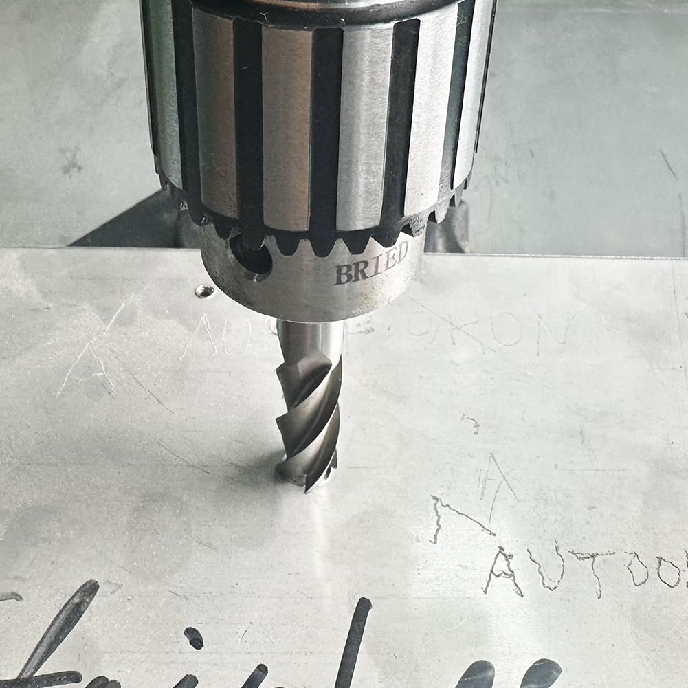 AUTOTOOLHOME 1/8" 3/16" 1/4" 5/16" 3/8" 1/2" high Speed Steel HSS 4 Flute Straight End Mill Cutter 5/32" 1/16" Set of 8