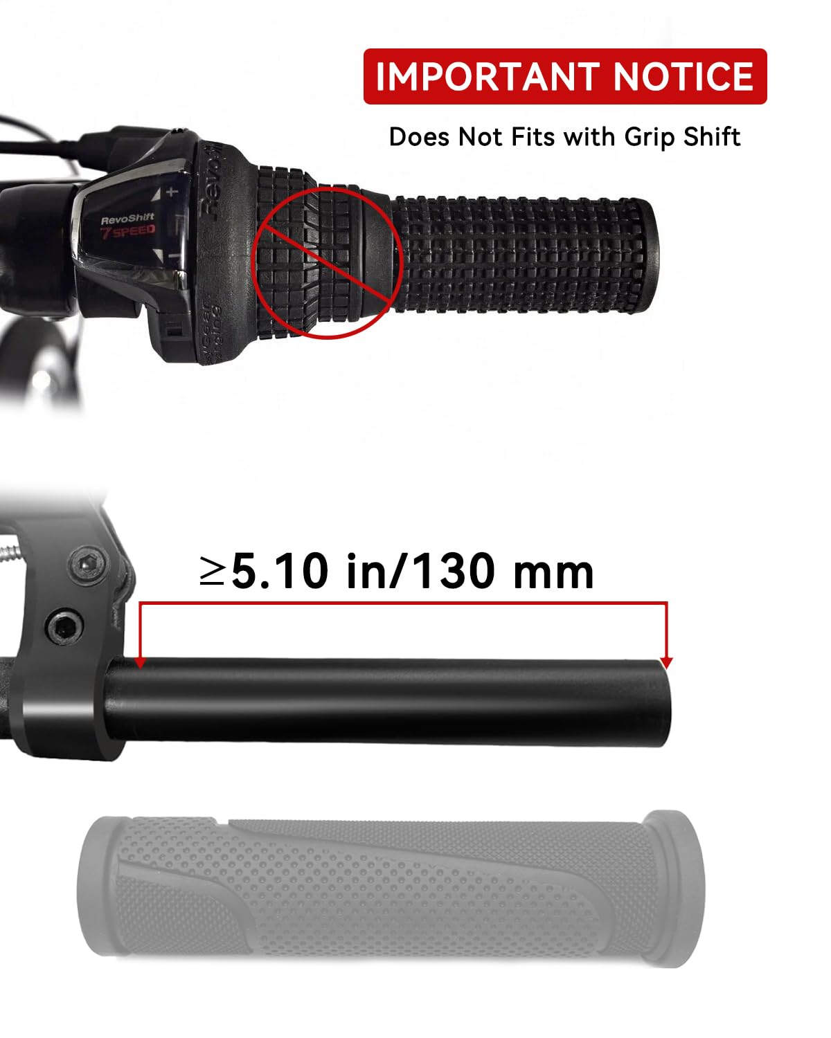 Bike Handlebar Grips, Replacement Bicycle Grips, Bike Handle Bar Wraps for Mountain, MTB, BMX, Beach Cruiser, Kids Bikes, Soft Non-Slip-Rubber Hand Grip Comfortable Ergonomic (Standard)