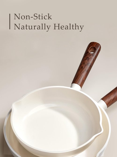 CAROTE Ceramic Cookware Sets, Pots and Pans Set Non stick, Non Toxic Healthy Induction Cookware, 14 Pcs Nonstick Kitchen Pots and Pans Set, PFAS PTFE Free, Dishwasher Safe
