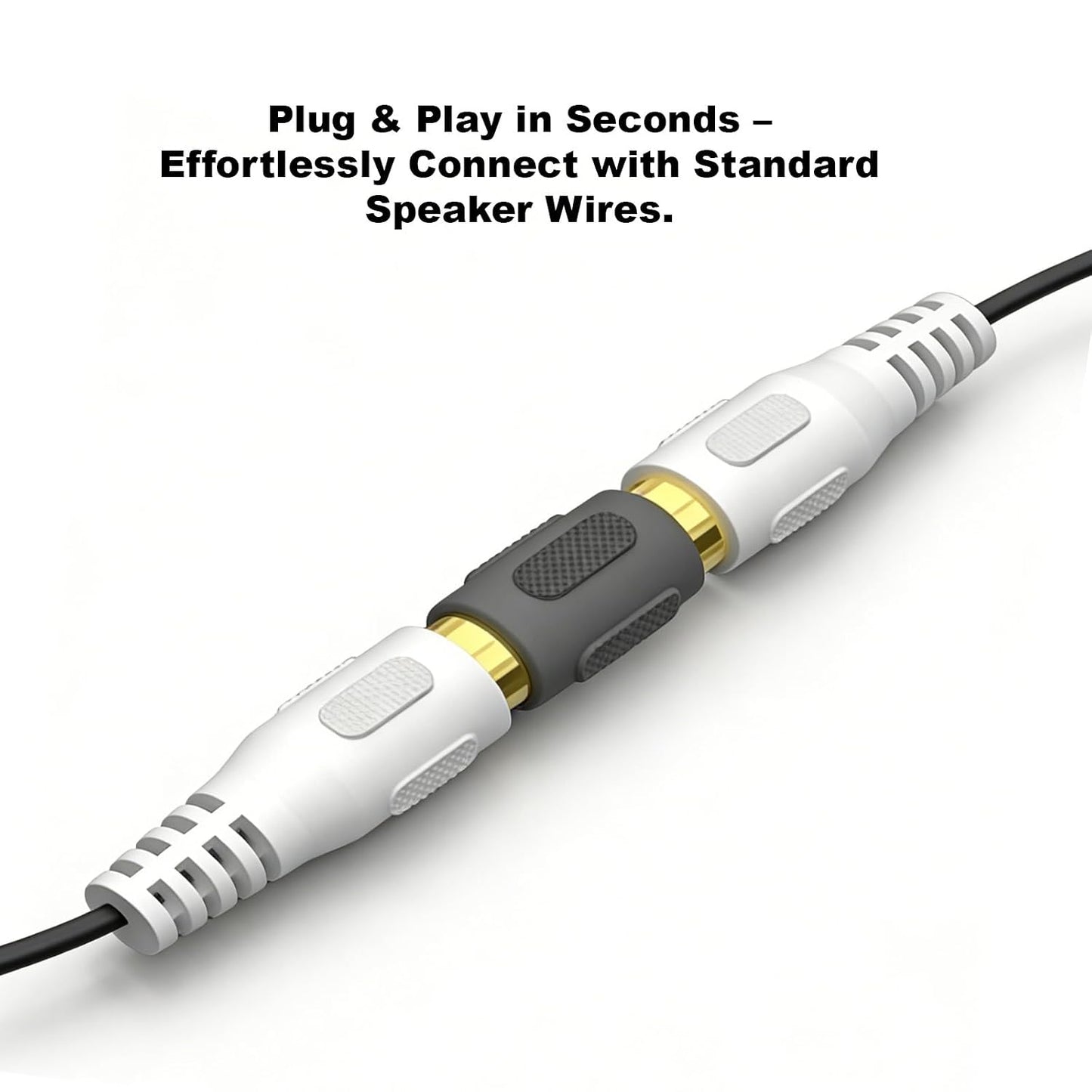 Ruichuan100 6-Pack, RCA Connector RCA Female to Female Coupler for Audio Extension, Compatible with Home Theater