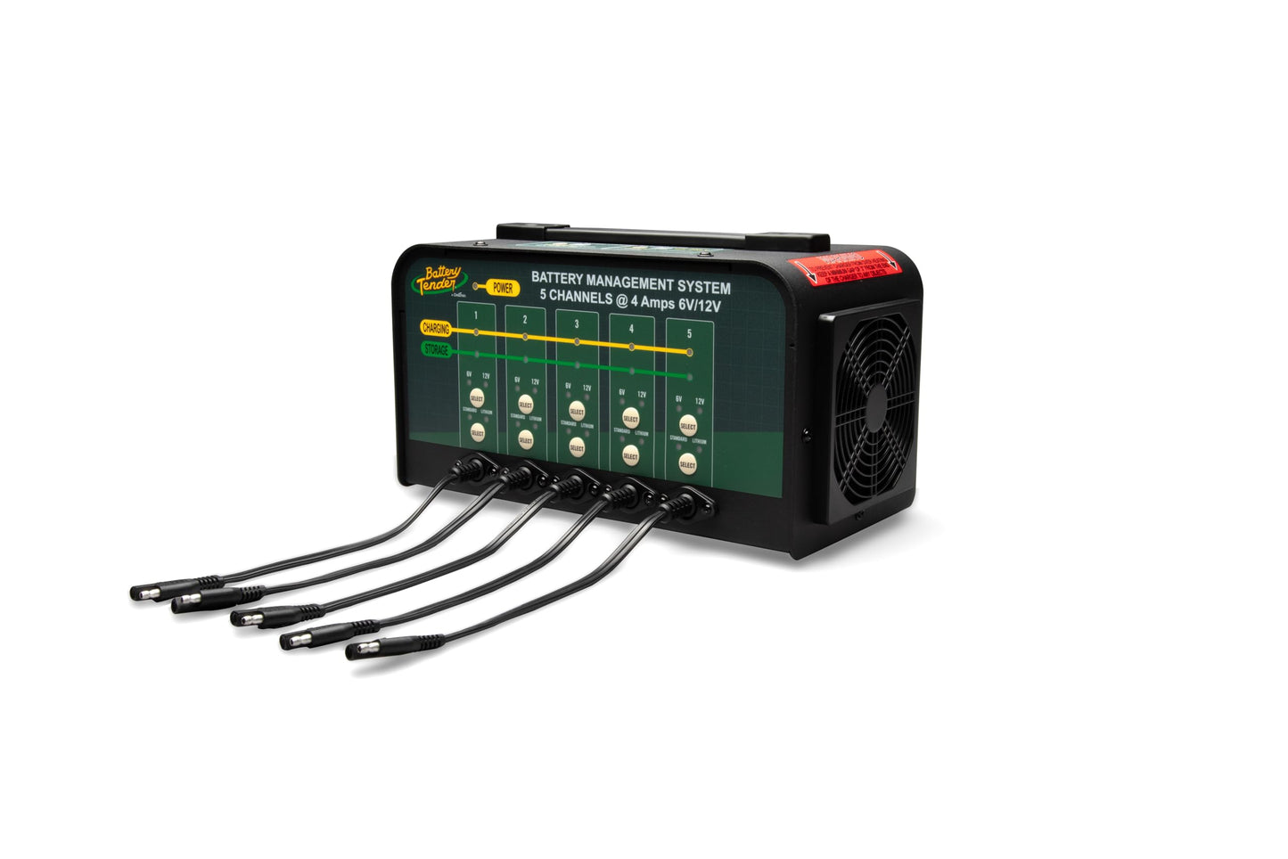 Battery Tender 5 Bank Multibank Charger - 20 AMP (4 AMPs Per Bank) - Selectable 12V / 6V - Smart and Switchable 12V Multi Battery Charger and Maintainer for Automotive and Marine - 021-0133-DL-WH