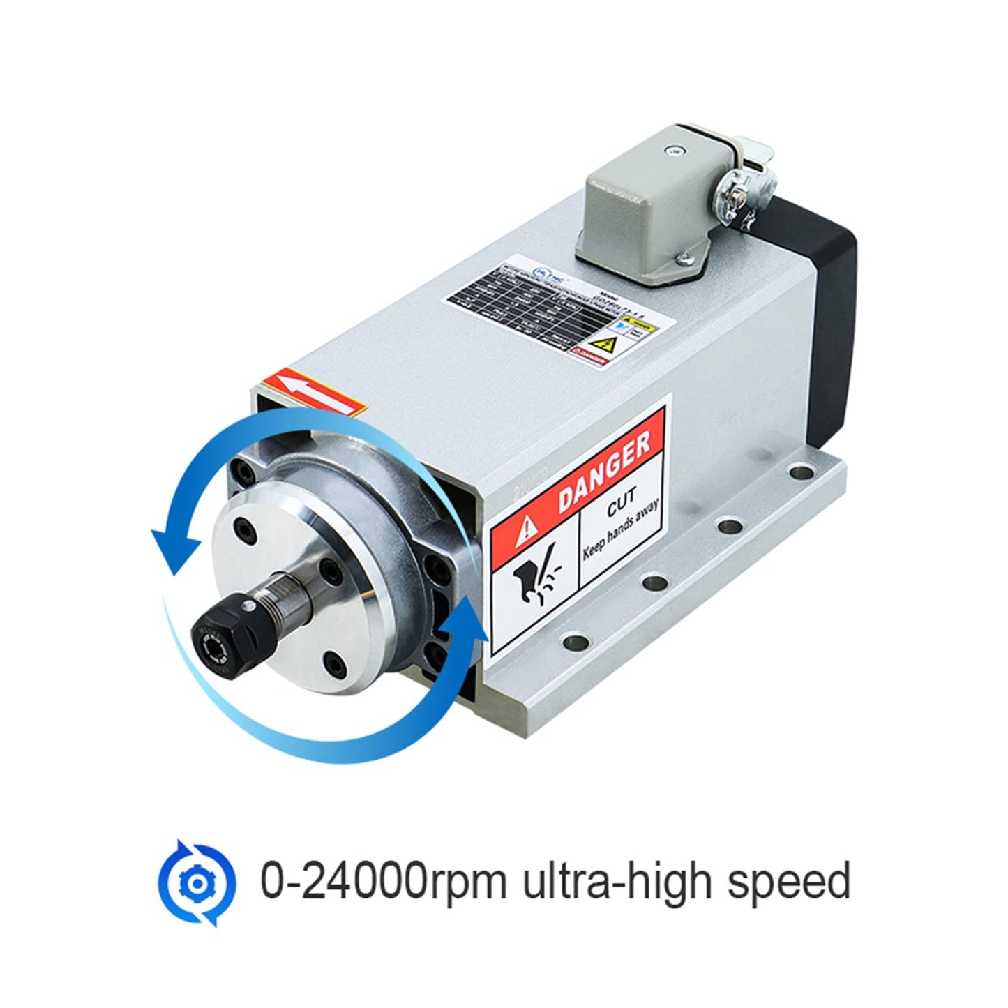 110V Spindle Motor Kit，2.2Kw Spindle Motor 24000Rpm 400Hz ，VFD Variable Frequency Drive ，13 pcs ER20 Collets （1-13mm） for CNC Router Engraving Milling Machine