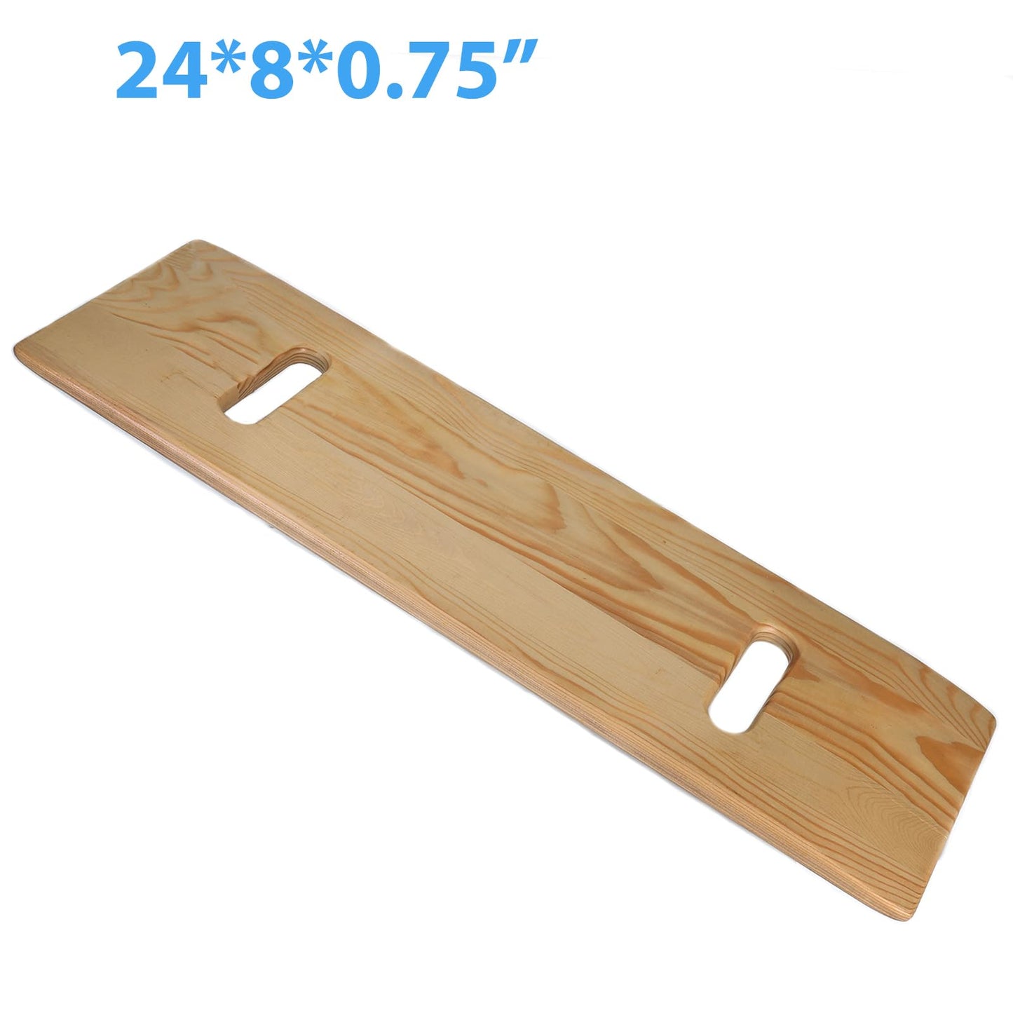 Slide Transfer Board with Handles,Made of Heavy-Duty Wood,Mobility Aid for Senior and Handicap,Load Capacity Up to 500 lbs,24×8×0.75" (24 * 8 * 0.75)