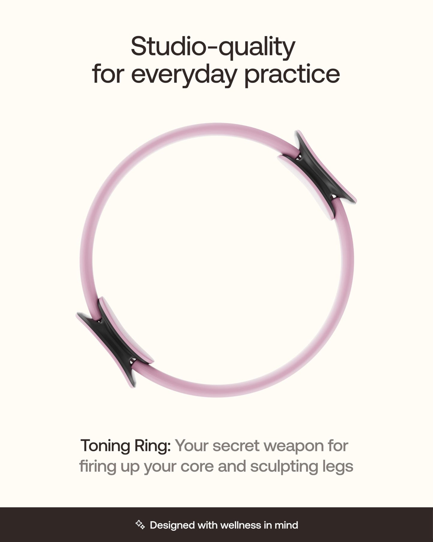 BetterMe Toning Pilates Ring – Magic Circle Pilates Ring for Strength & Flexibility – 15 Inch Fitness Ring for Home Pilates & Yoga Workouts (Raspberry Pink)