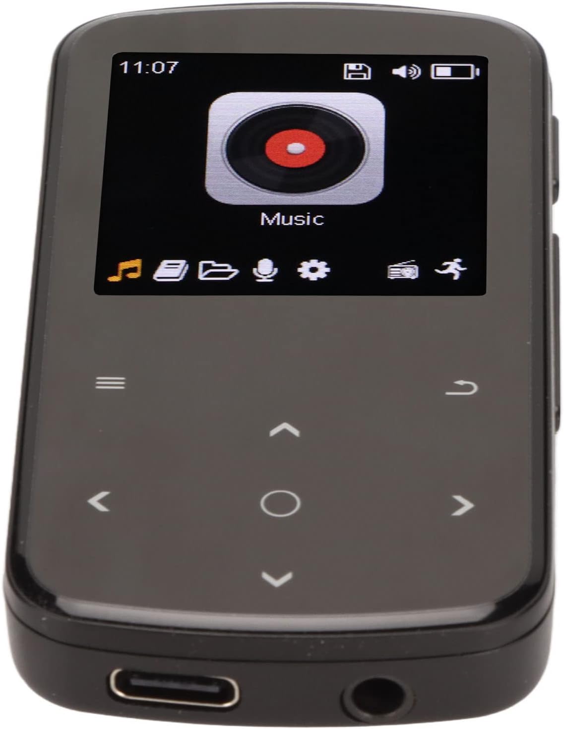 Tangxi MP3 1.54 inch MP3 Reading(64GB) Bluetooth Sports Player, Touch Mini Back Clip Player, Portable Player Mini