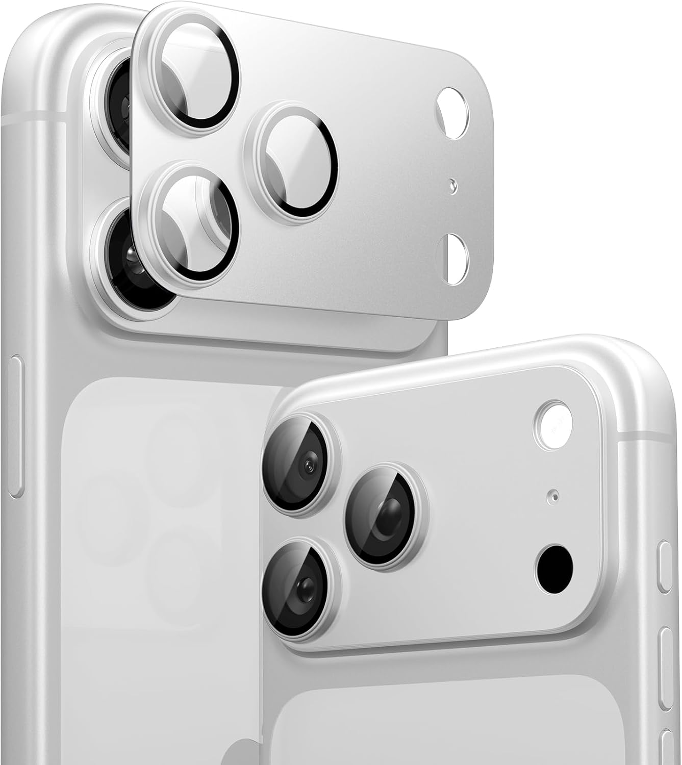 17 9H+ 12 1 Pack TORRAS for iPhone Pro Max Camera Lens Protector, [Metal Frame] with Military Grade Tempered Glass