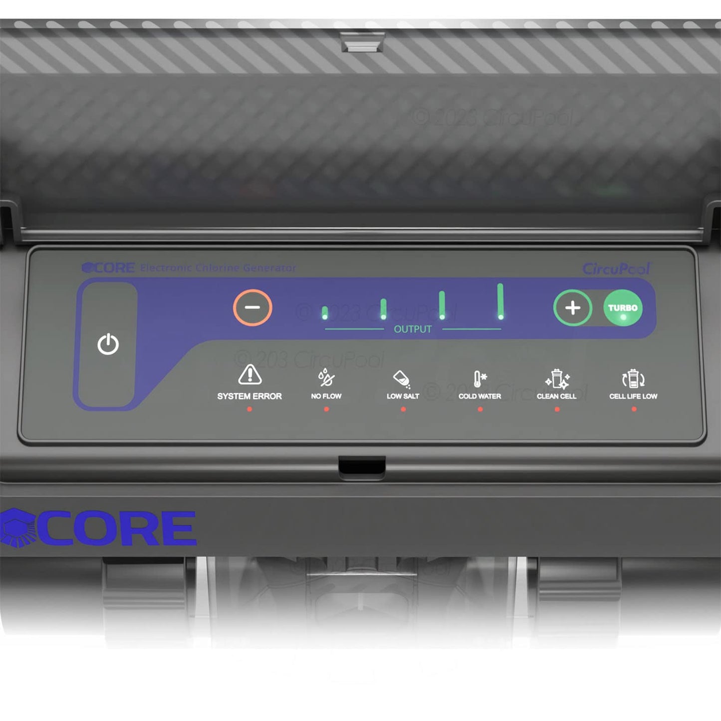 CircuPool CORE35 Salt Chlorinator System | 8 Year Manufacturer Warranty | No DIY Install Penalty | USA Titanium | 1.4 lb CL Output | Electronic Chlorine Generator for Pools up to 35,000 Gallons