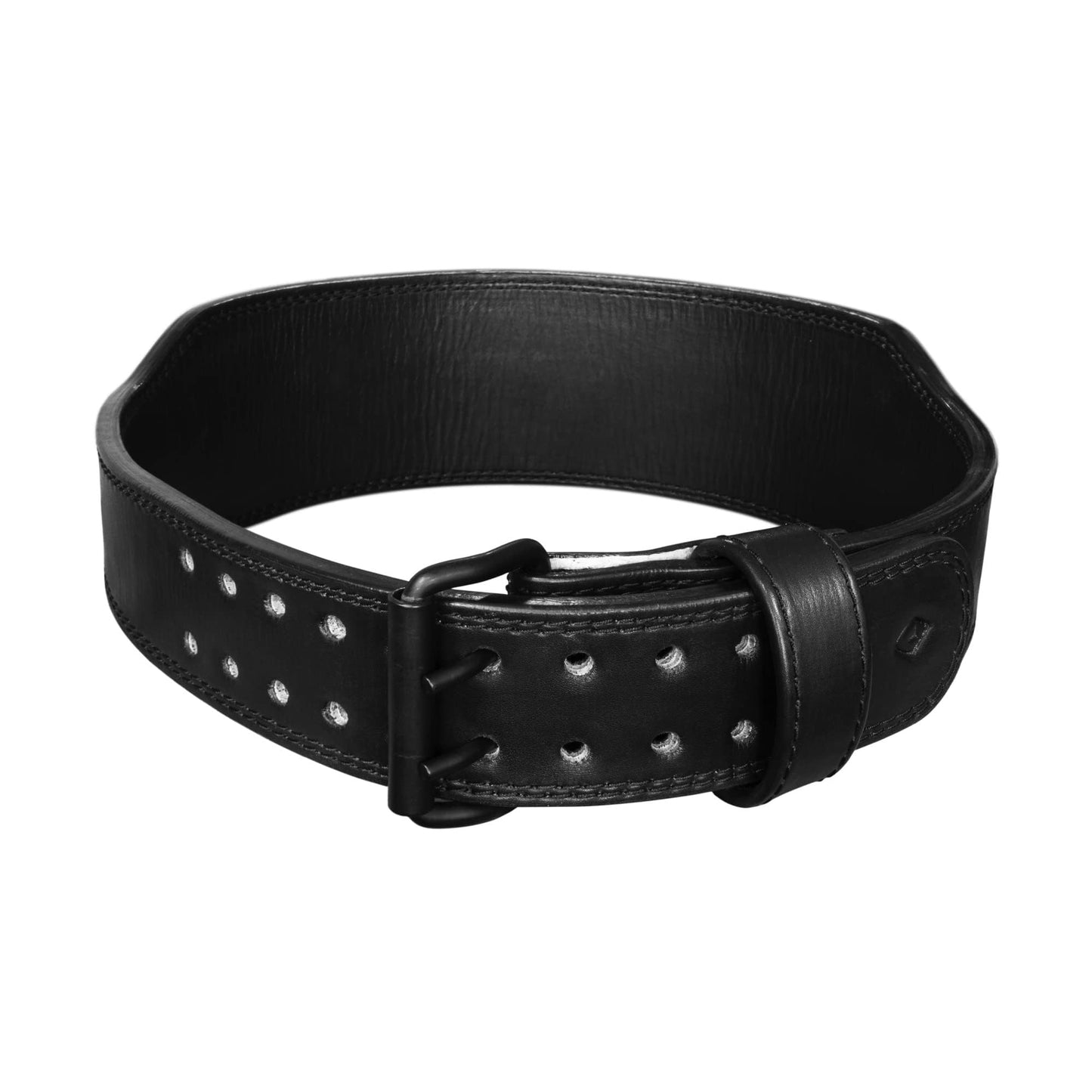 Gymreapers Leather Weightlifting Belt for Bodybuilding, Squatting, Lower Back Support & Back Pain - Real Leather, Adjustable Buckle Sizing - Men & Women - (L)