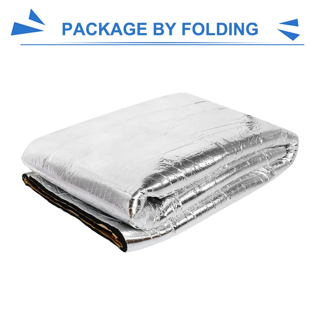 uxcell 394mil 10mm 21.5sqft Sound Deadening Mat Aluminum Foil Foam Car Fender Engine Heat Sound Deadener Insulation Mat 79" x 40" for Cars