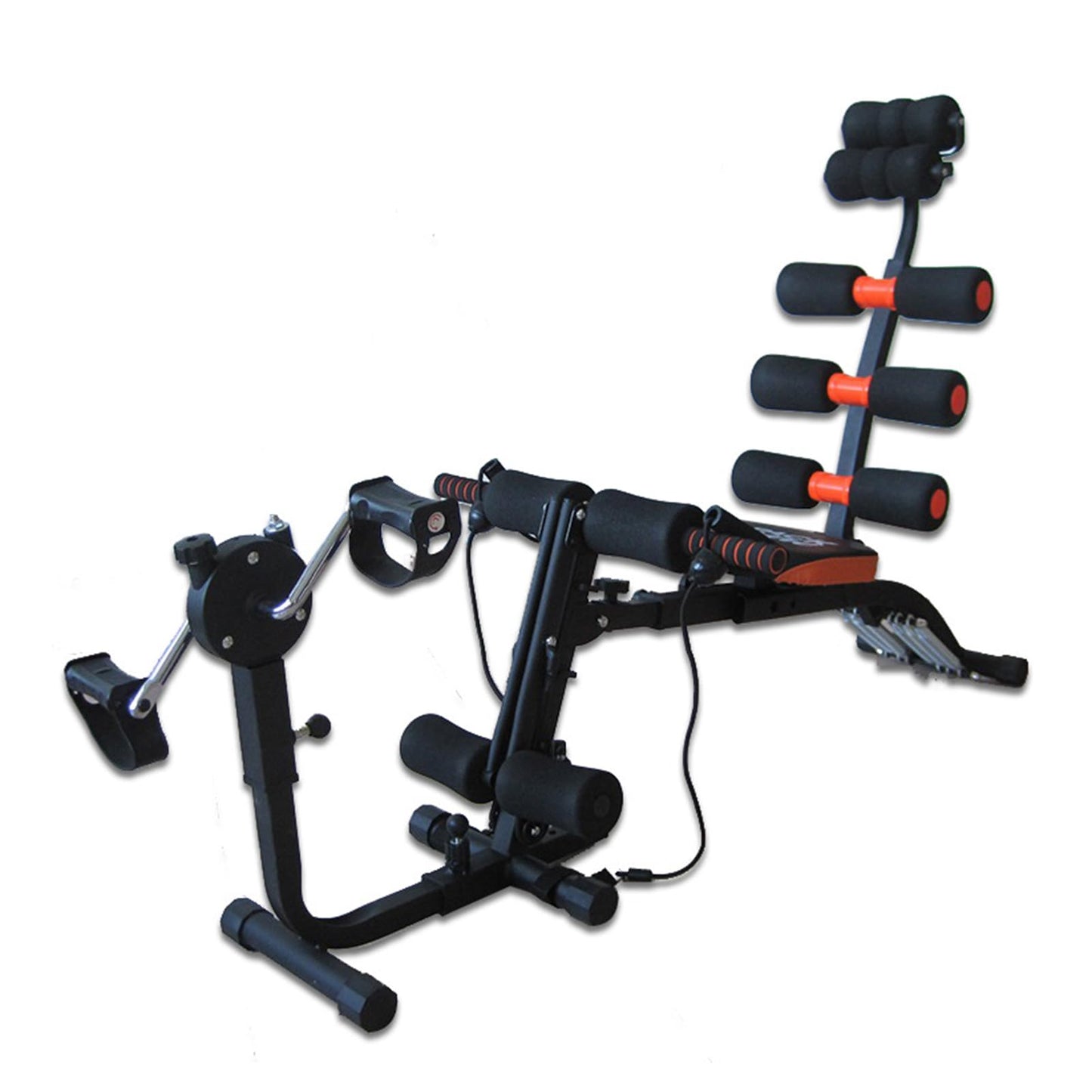 Workout Bench,Adjustable Weight Bench,AB Core Machine,6 in 1 Multi-Functional Adjustable Ab Crunch Machine for Total Body Workout,AB Exercise Equipment,Ab Trainer for Core,Leg,Thighs,Buttocks,Sit-up US Fast Arrive