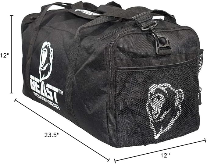 Duffle Gym Bag for Men & Women – Large Duffel Athletic Gym Boxing Bag with Shoes Compartment, Wet Pocket – Fitness,Workout,MMA,BJJ,Jiu Jitsu Gym Bag