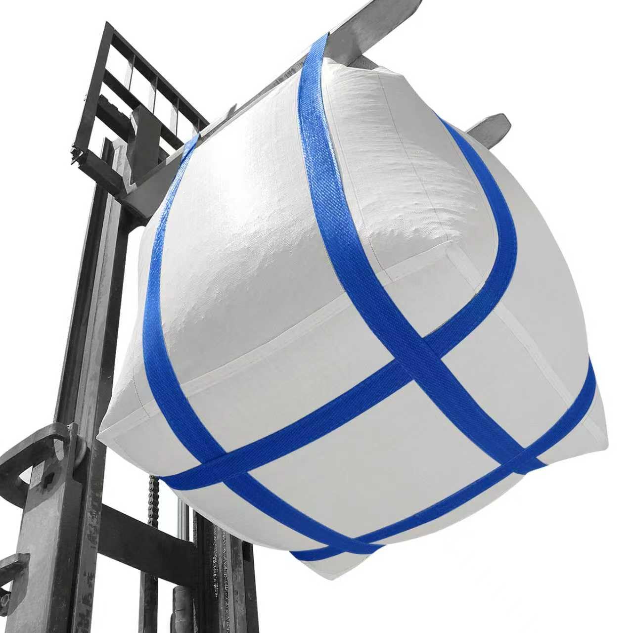 10 Pack FIBC Bulk Bag,2 Ton Bag 35" L x 35" W x 43" H,4400 lbs SWL,Duffle Top Flat Bottom,Woven Polypropylene Bags Four Loop Heavy Duty Bulk Bags with Reinforced Straps and A Secure Closure System.
