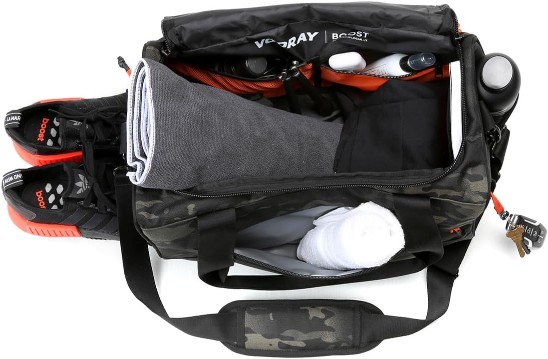 Vooray 22L Boost Duffle Bag – Small Gym Bag for Men and Women, Lightweight Travel Duffel with Shoe Compartment, Durable Sports Tote for Fitness, Training, Overnight Use, and Weekend Trips