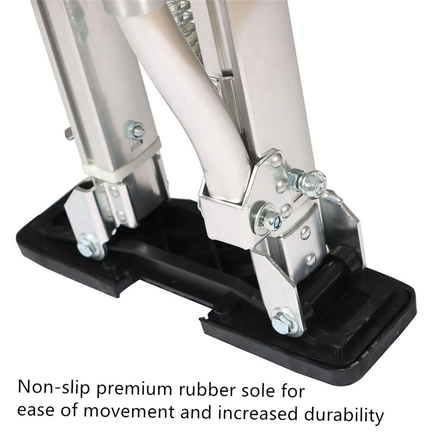 waltyotur 15-23 inch Drywall Stilts Grade Adjustable Auminum Tool Stilt for Painting or Cleaning - Silver