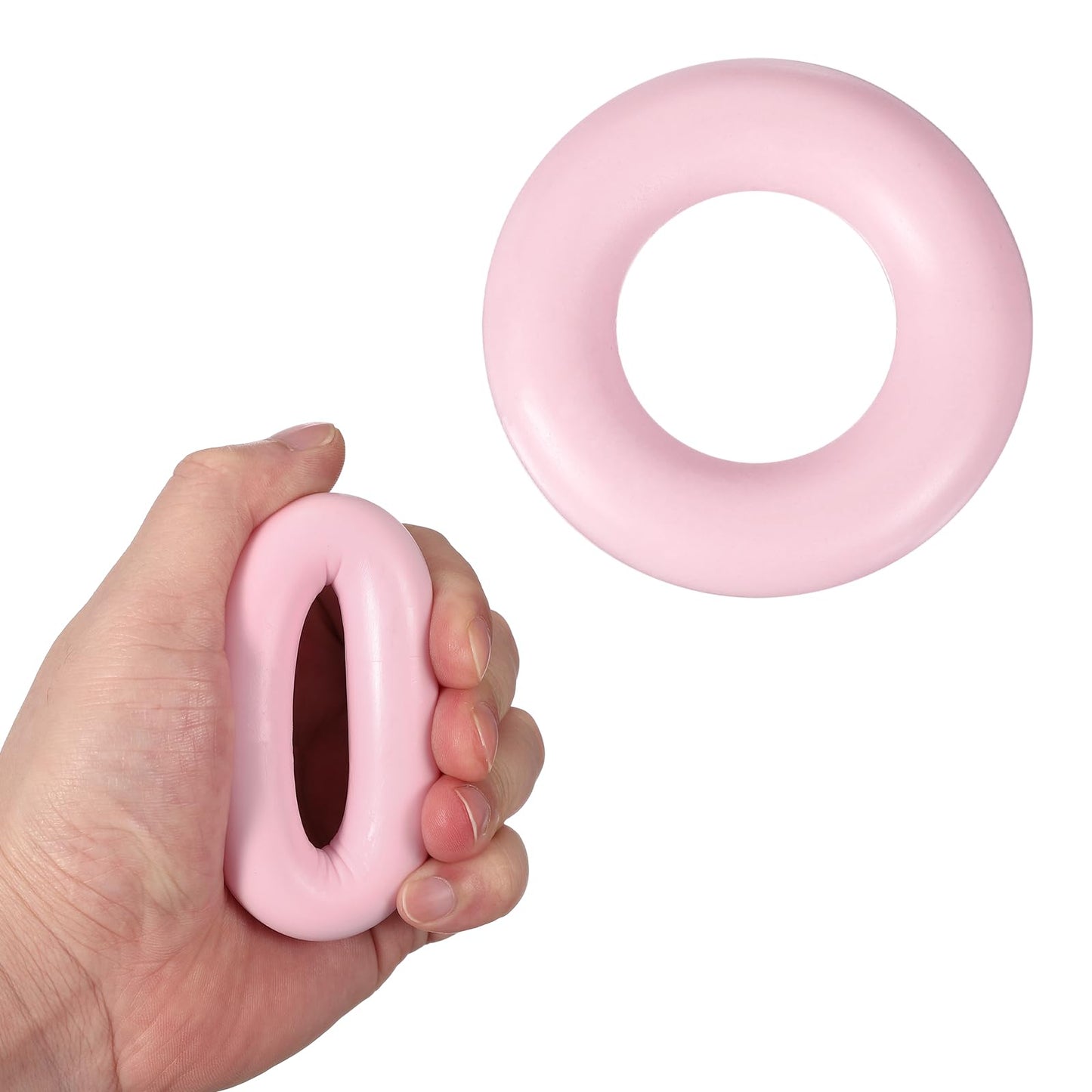YELARXI Grip Strength Trainer Rings, Portable Hand Grip Strengthener Finger Forearm Strengthener - Fitting for (Athletes/Rock Climbing/Workout/Fitness), 2.8" & 10 LB & Pink