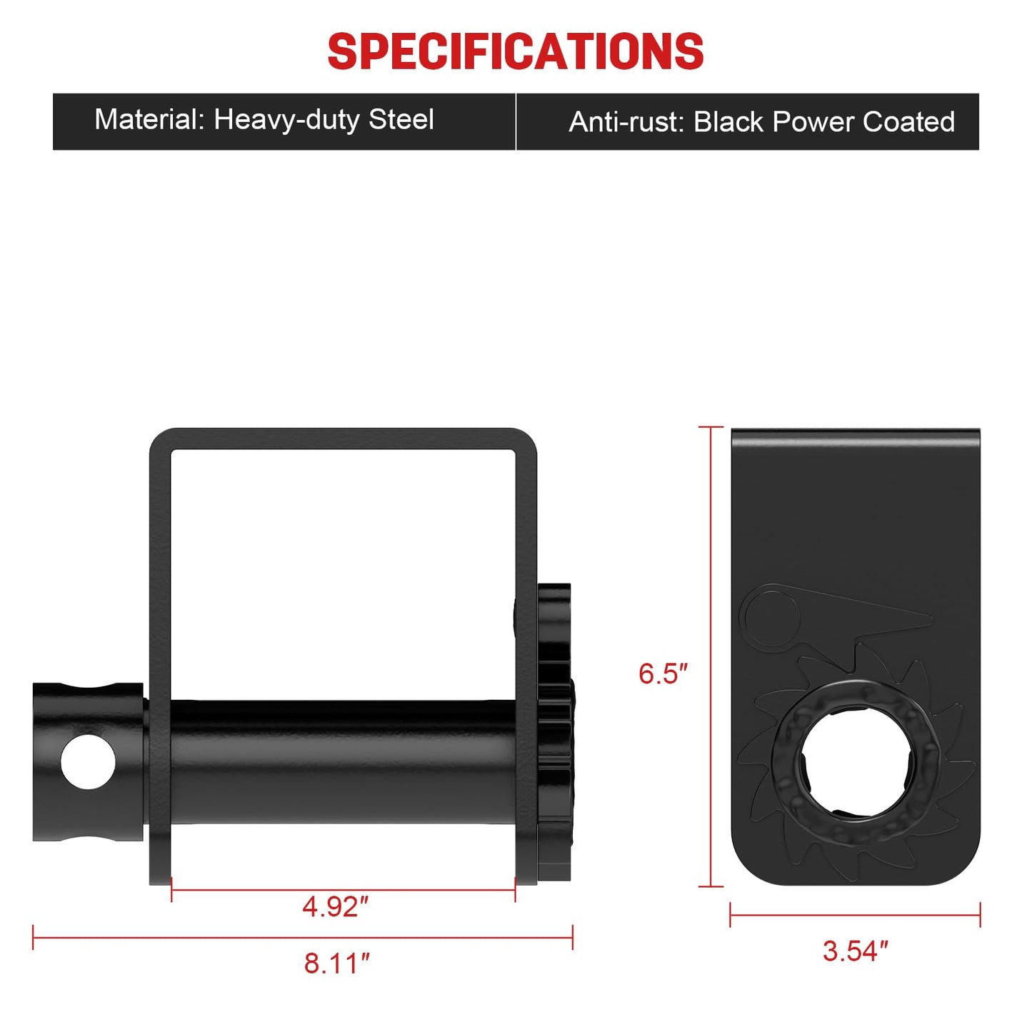 2026 Upgraded Sliding Winch for Utility Trailer,4 PCS Standard Sliding Tie Down Winch for Flatbed Semi Truck,for Use w/ 4 Inch Straps, Trailer Cargo Control,Black Powder Coated