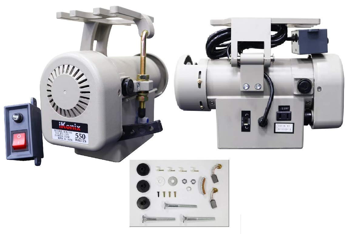 Industrial Sewing Machine Juki DDL-8100 Lockstitch Servo Motor + Table Stand Cut Juki DDL8700 + LED Lamp+ Commercial Grade Sewing Machine