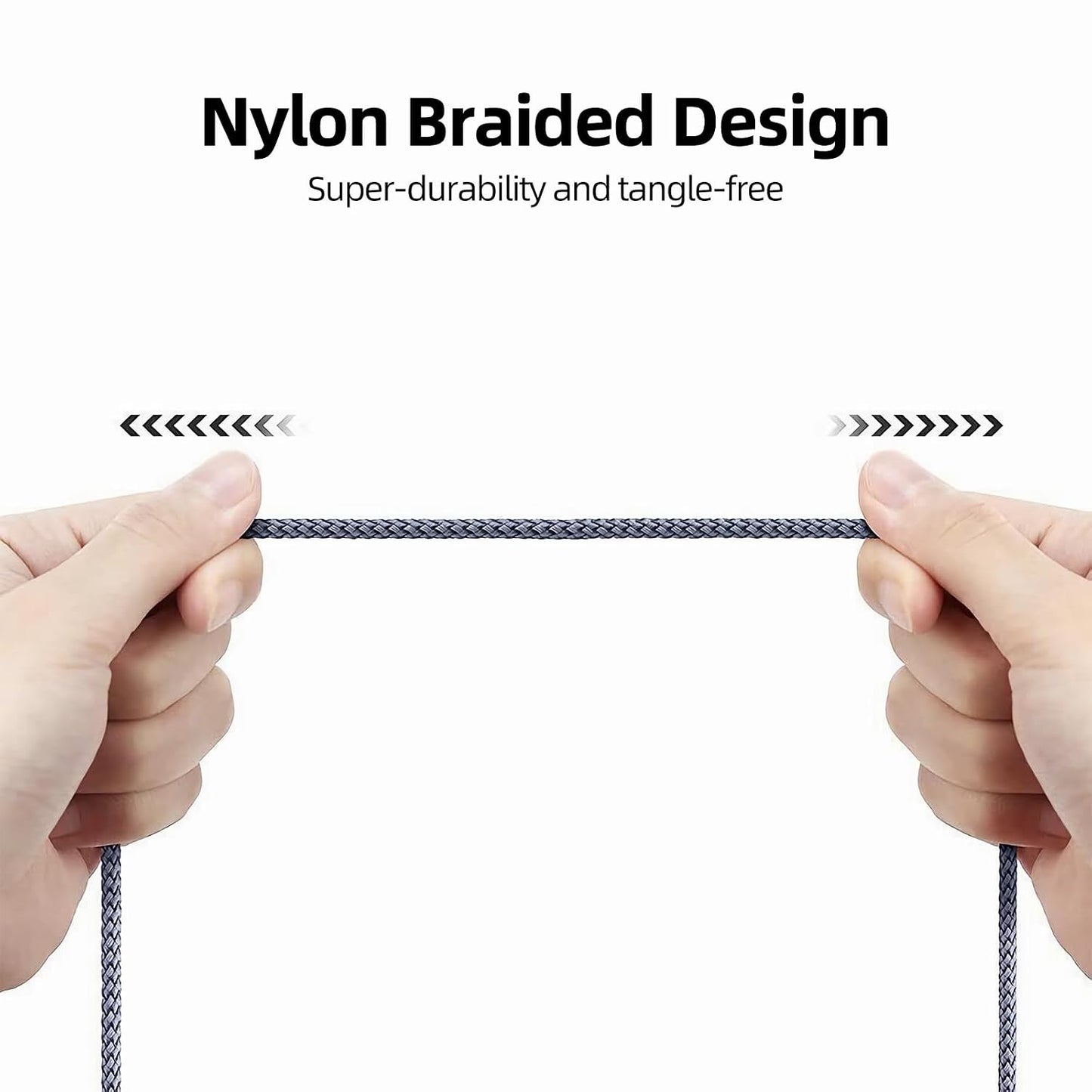 3.5mm (3.3ft/1m) Henrety Nylon Braided Aux Cable - Male to Male Audio Auxiliary Cord for Headphones, Car, Home Stereos