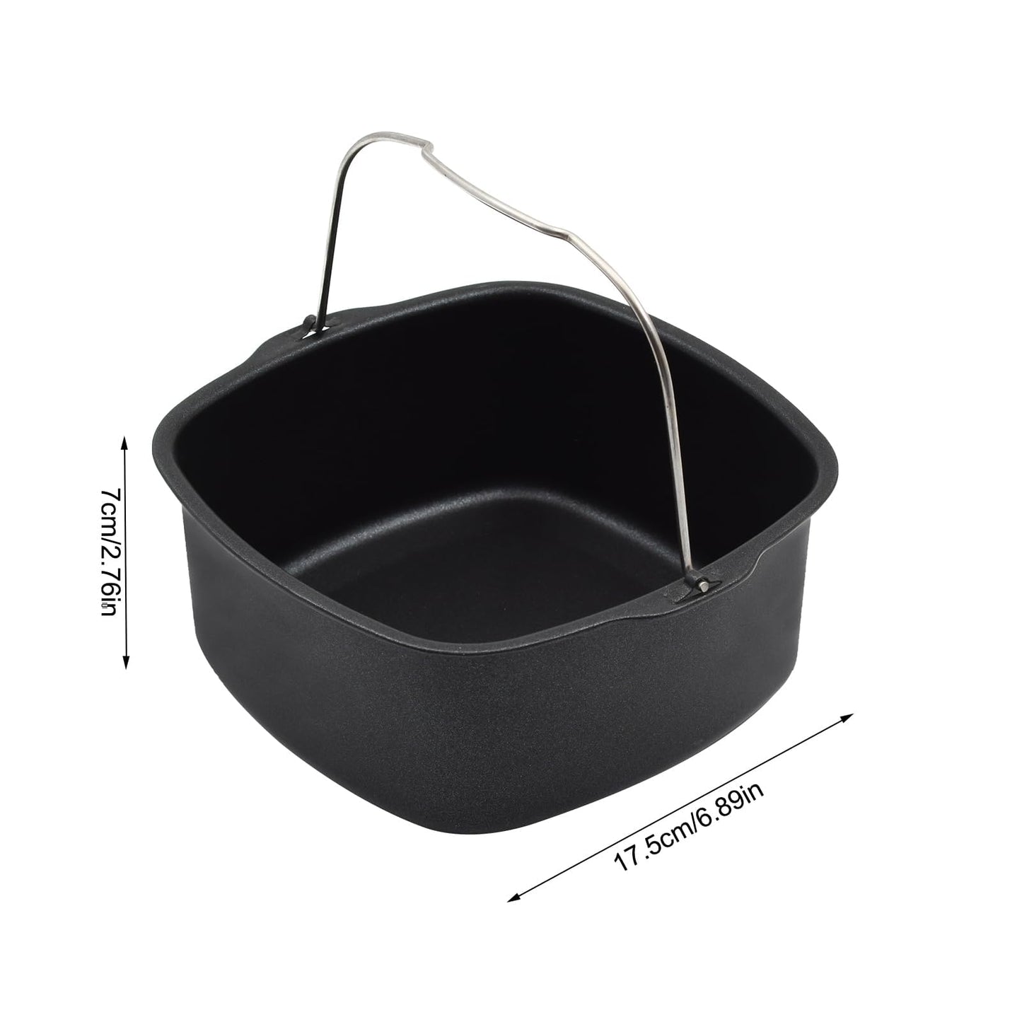 6.89 inches Air Fryer Cake Pan, Non-stick Air Fryer Cake Barrel Air Fryer Cake Pizza Baking Pan for Instant Pot Cake Baking Tray Basket Air Fryer Accessories (6.89'')