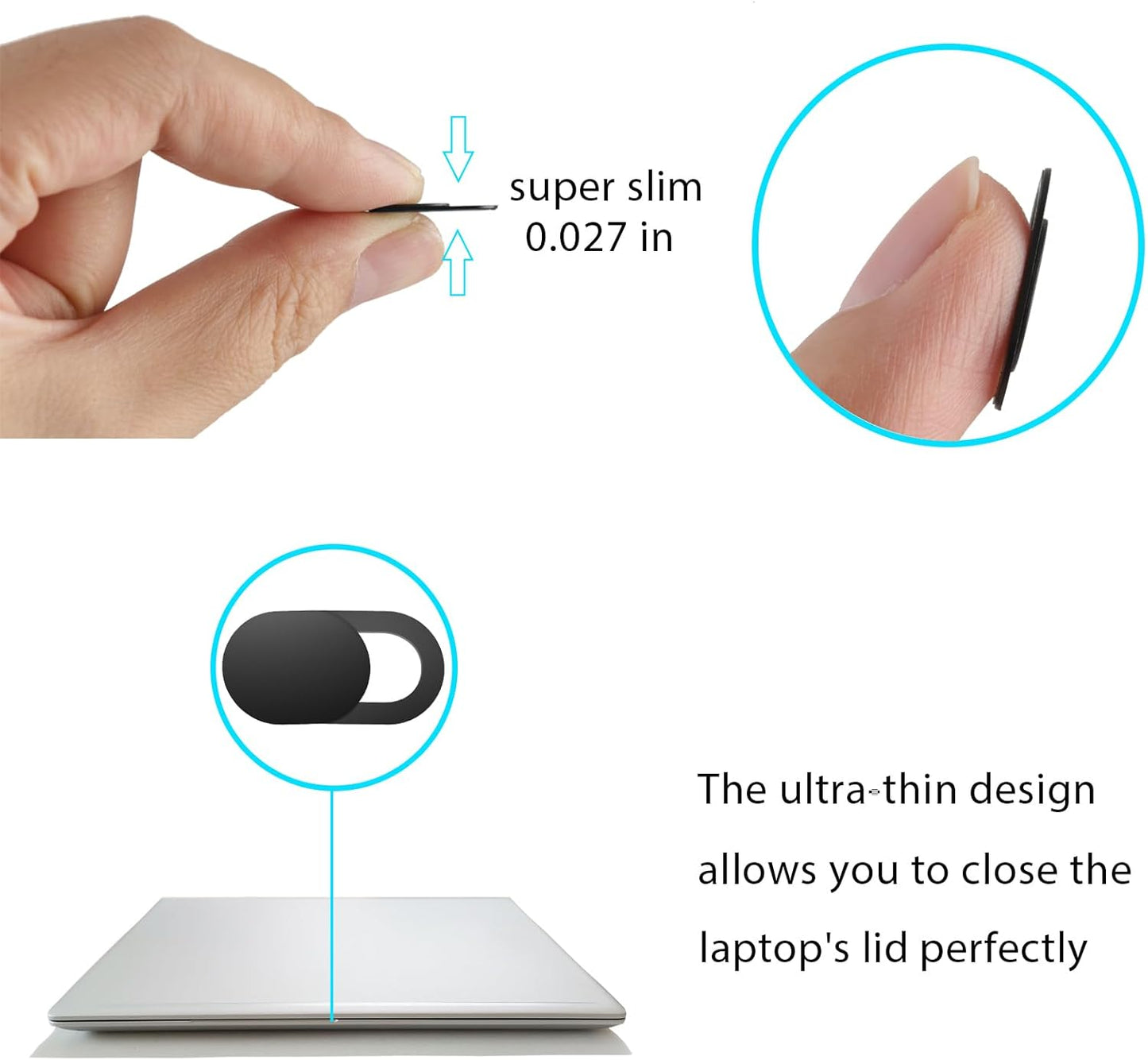 ZUCUCUC 8 Pack Laptop Camera Cover Slide, Camera Cover Slide, Ultra Thin Webcam Cover Slide for Laptop, Tablet