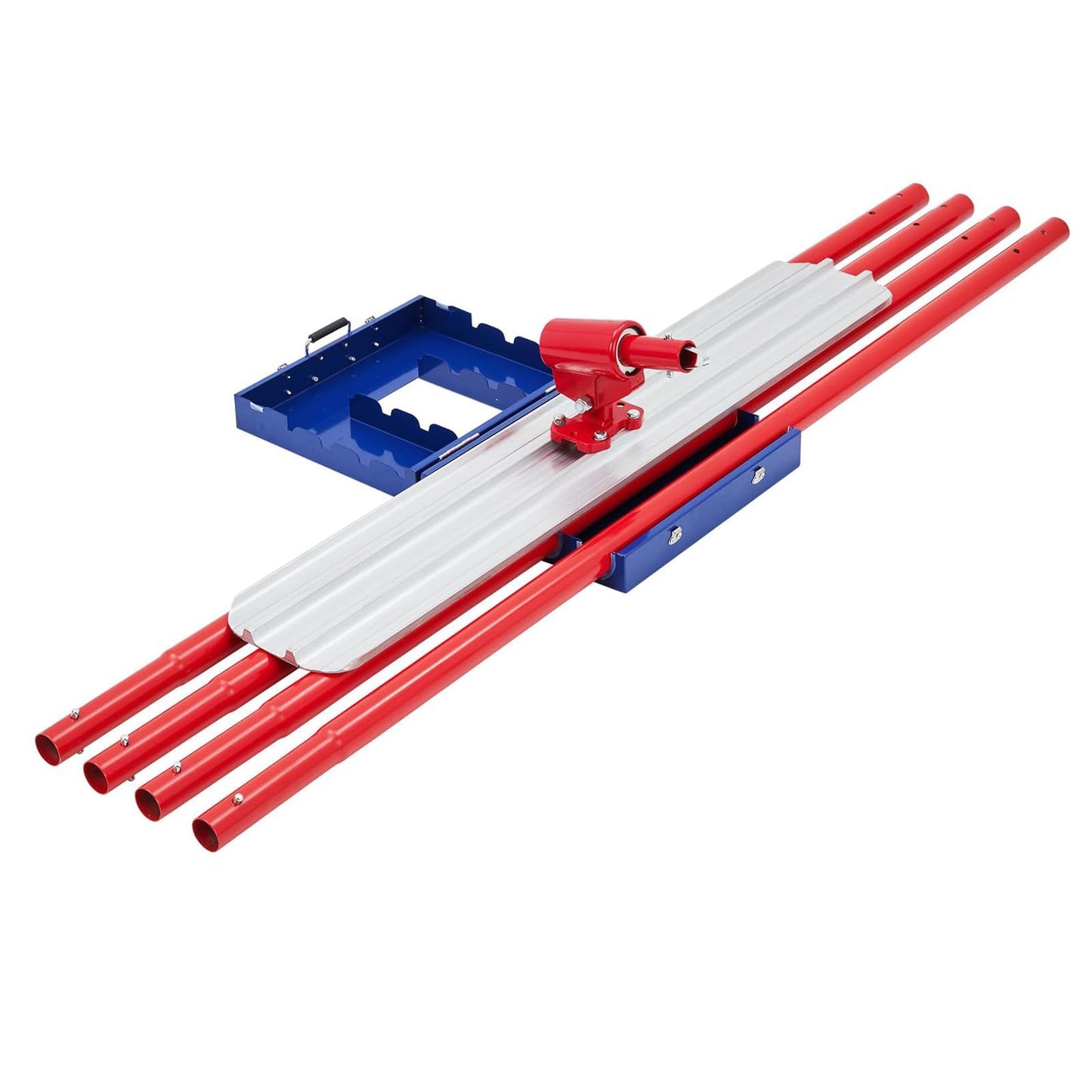 Aluminum Magnesium Alloy Concrete Float 36 x 8 inch, Round End,with 4 Floats Handle Bracket, Screeding and Finishing Tools Kit for Professional Concrete Work