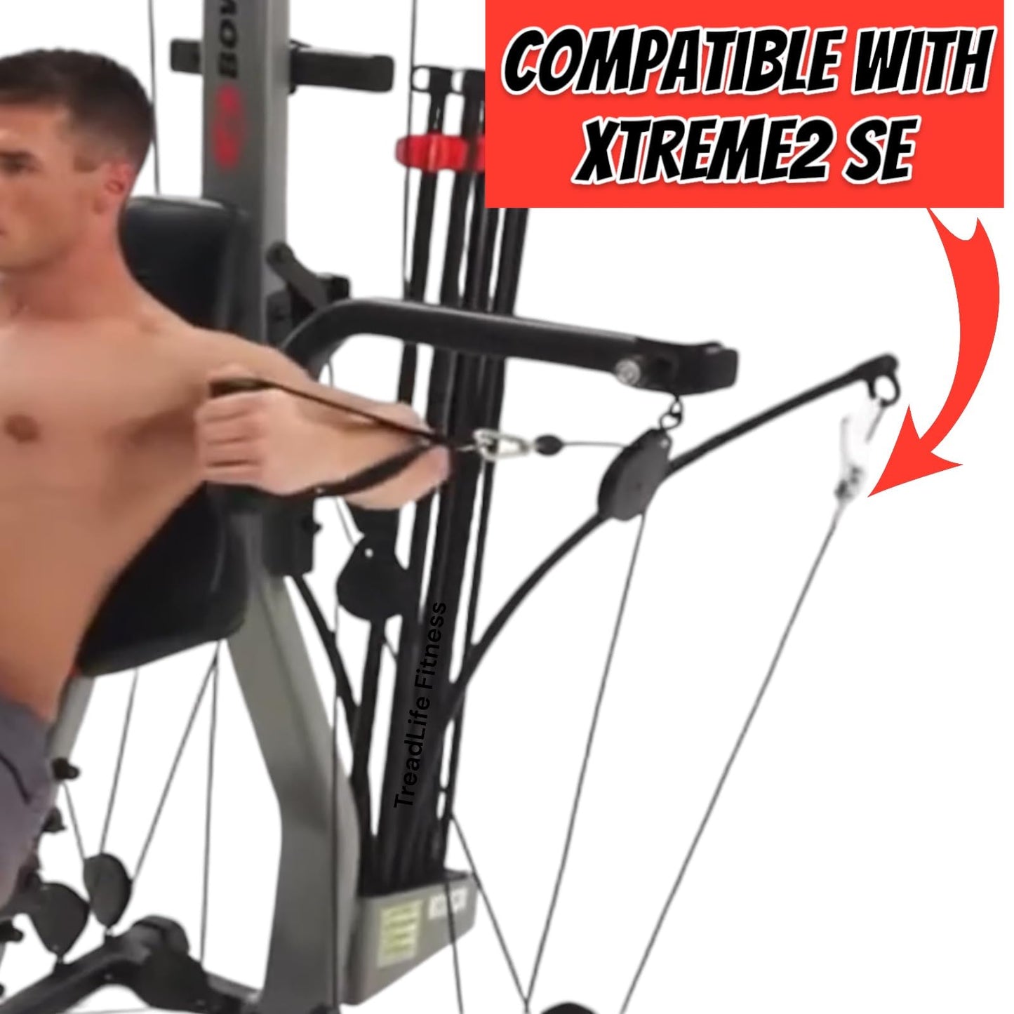 TreadLife Fitness Replacement Cables w/Hook Assembly (2 x Cables) - Replacement for Bowflex Xtreme2 Gyms - 150" Inch - (Pair)