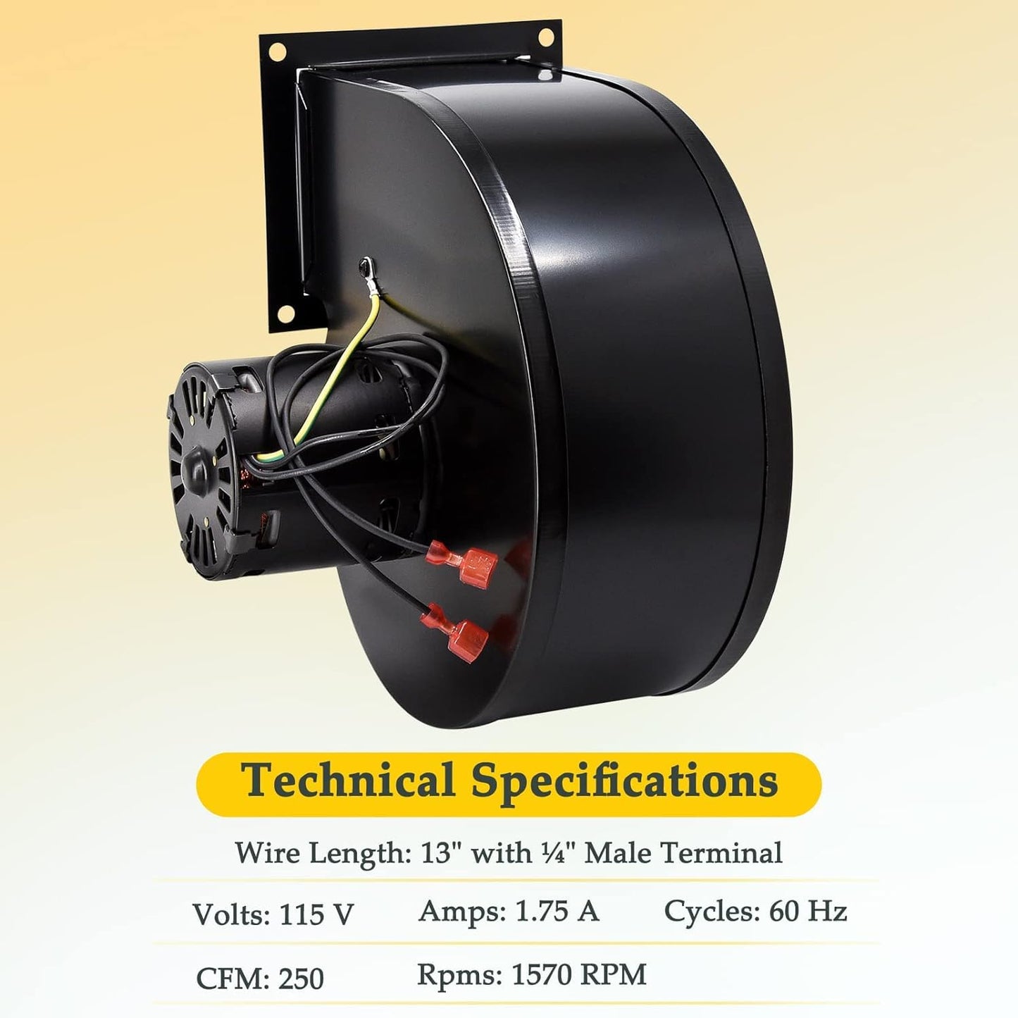 Criditpid PU-076002B Exhaust Blower & PU-4C447 Convection Blower Fan Kit for Englander 25-PDV, 55-SHP22, 55-TRP22 Pellet Stoves.