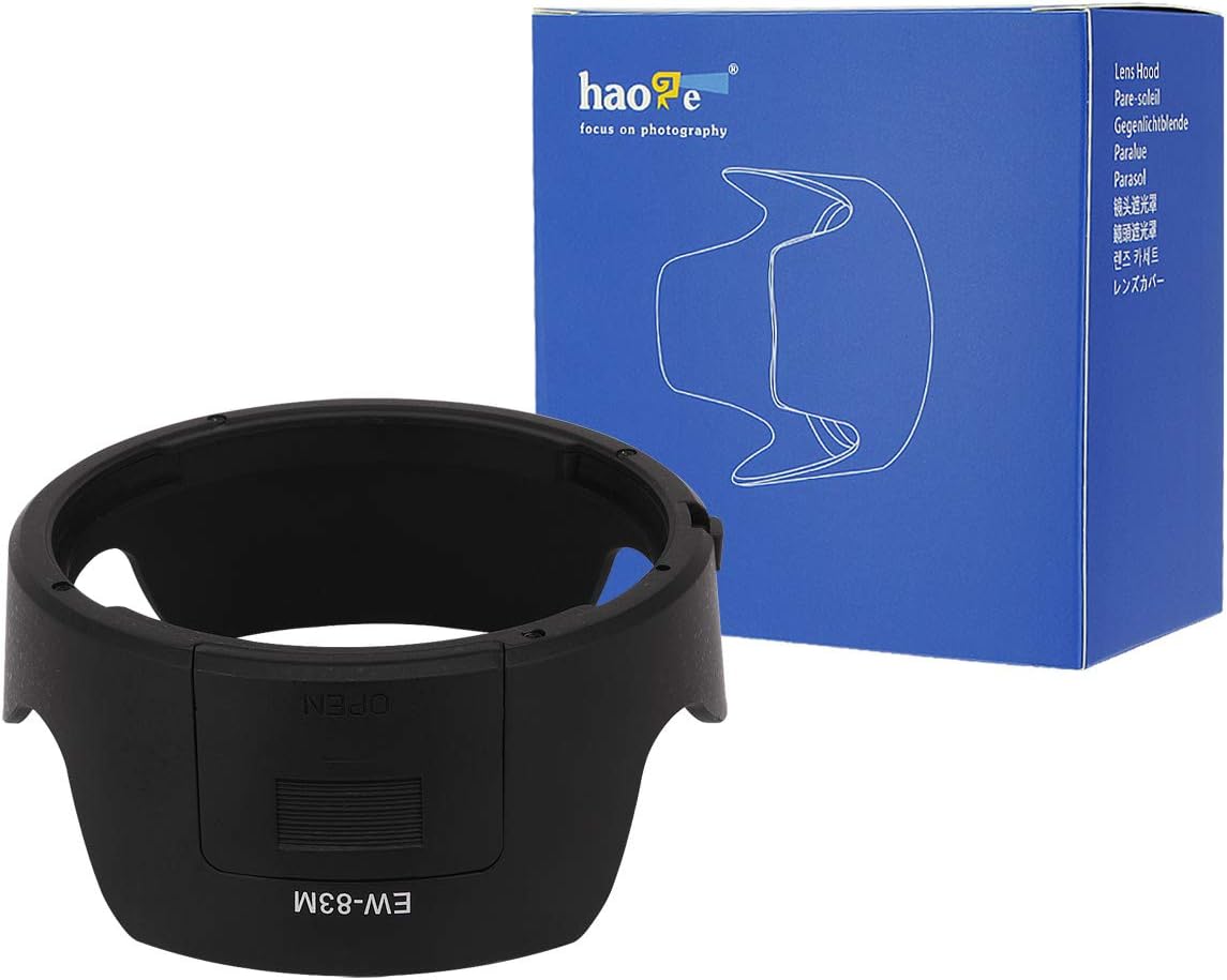 24-105mm f3.5-5.6 EW-83M Haoge Bayonet Lens Hood for Canon EF is STM Lens Replaces Canon