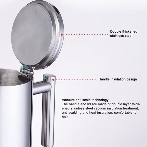 Dilwe Classic Stovetop Coffee Maker, Stainless Steel Coffee Maker Coffee Pot for Classic Italian Coffee, Coffee Cooker for Home and Camping, Easy to Operate (500ml)