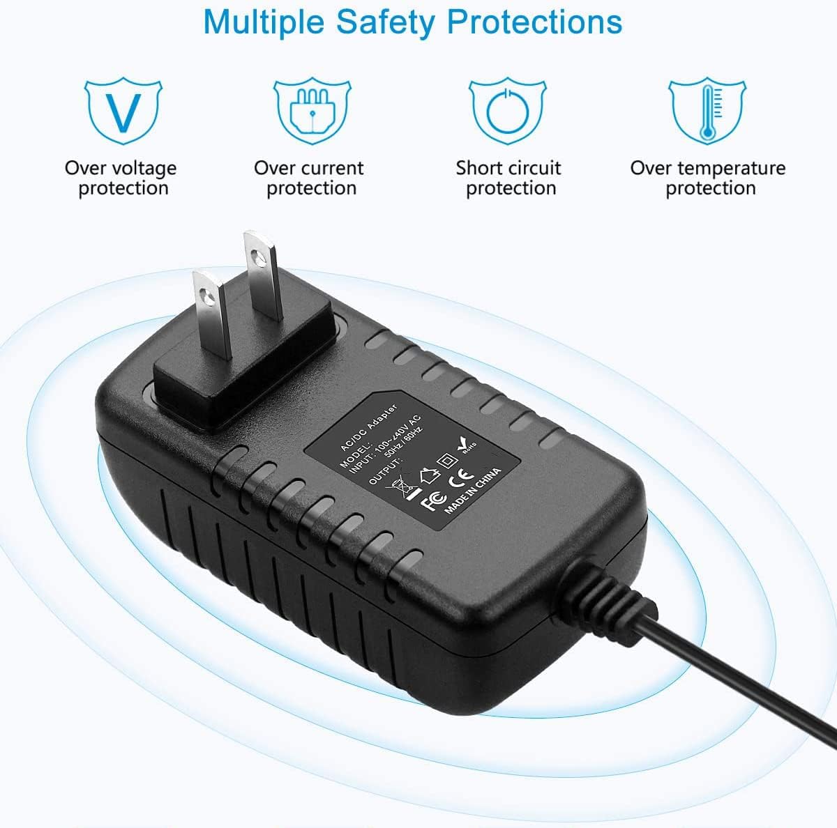 BestCH WD00AVN WDAVN00B WD00AVP WDAVP00B Beatch Compatible Replacement AC Adapter Charger for WD HD Media Player Power