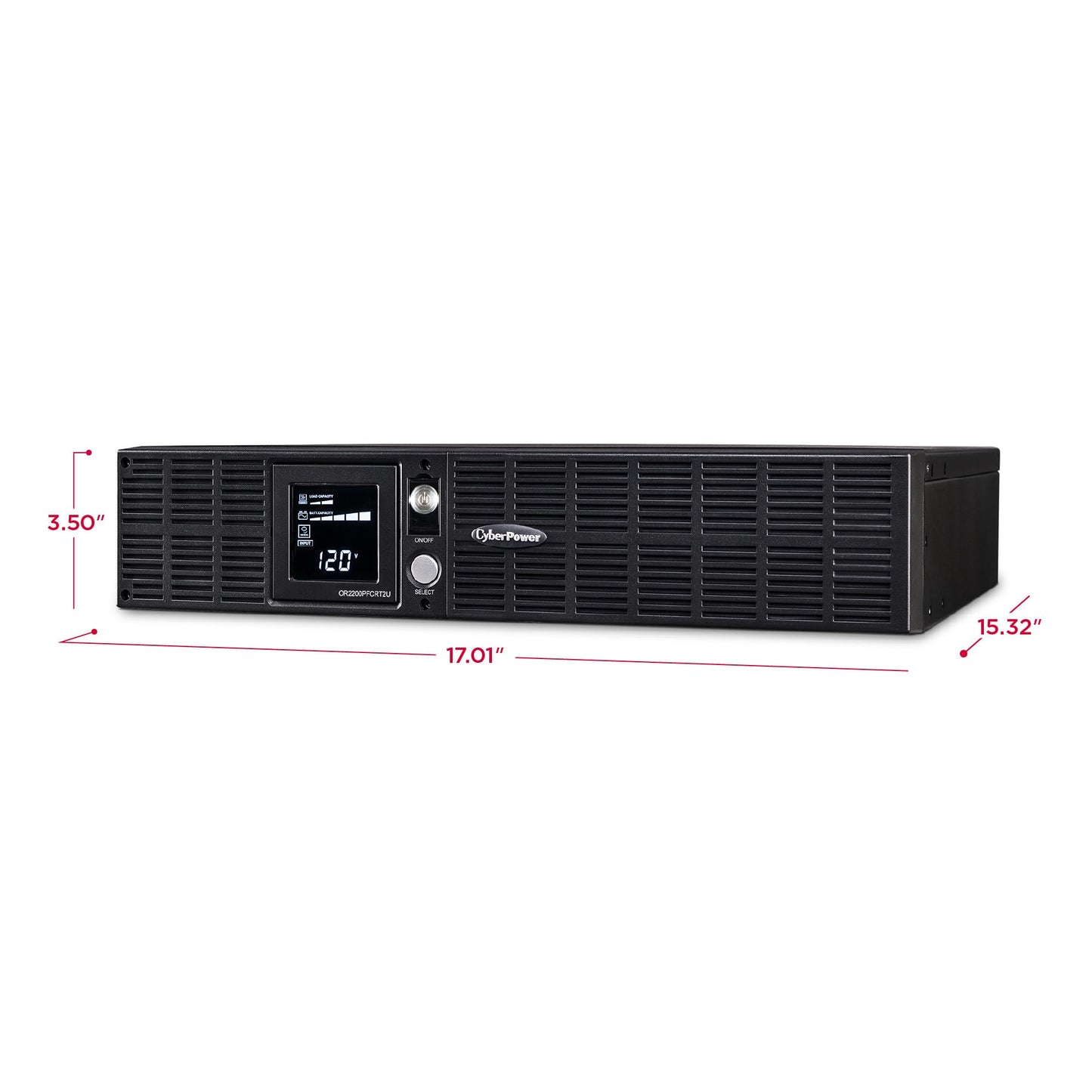 CyberPower OR2200PFCRT2U PFC Sinewave UPS Battery Backup and Surge Protector, 2000VA/1540W, 8 Outlets, AVR, 2U Rack/Tower, UL Certified