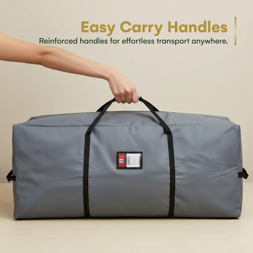 Holiday Spirit Christmas Tree Storage Bag - Heavy-Duty Waterproof Design with Reinforced Handles | Fits 7.5ft Tree, Protects from Dust & Moisture - Charcoal