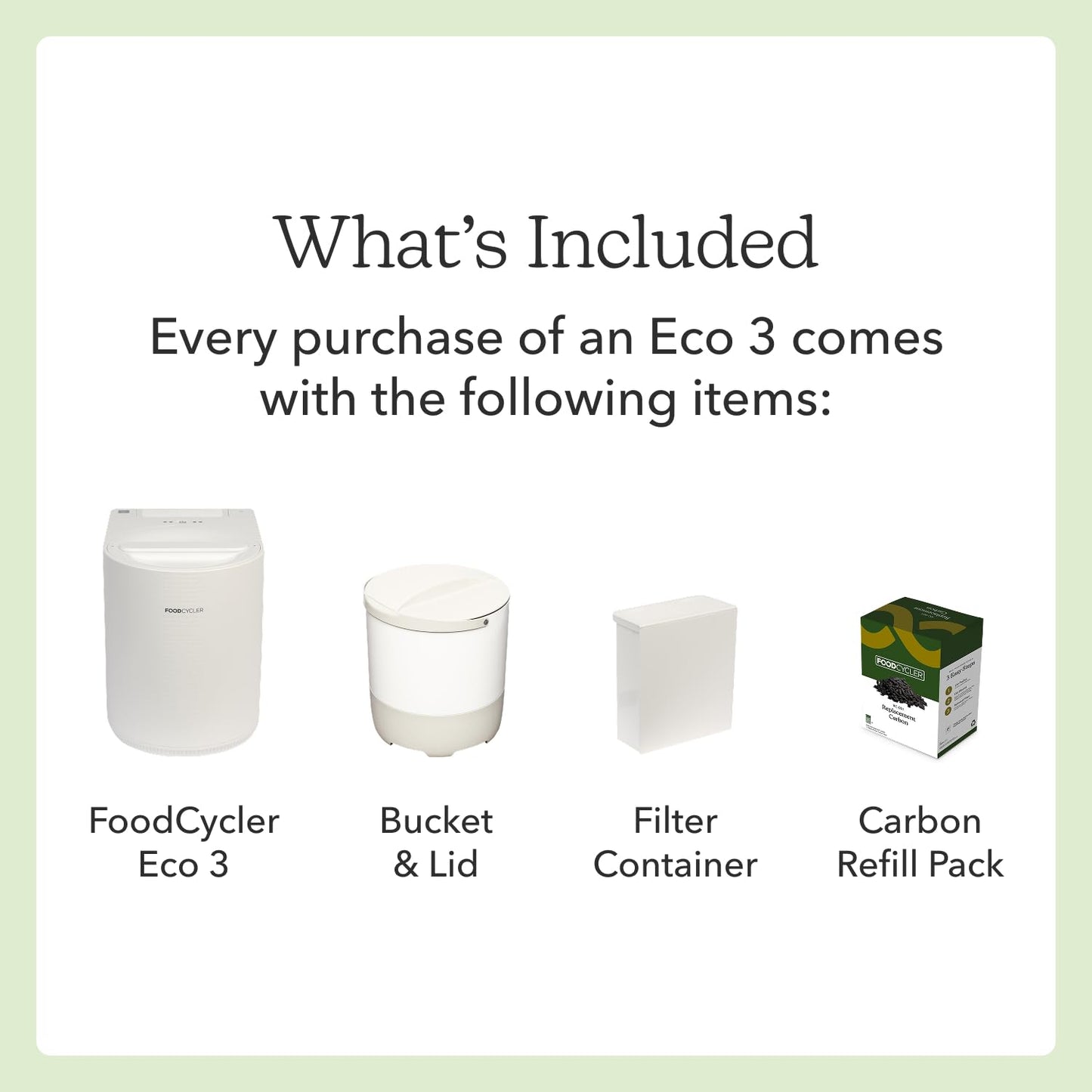 Food Cycler Eco 3 Compact Kitchen Food Recycler | Indoor Composter Bin Alternative | Electric Countertop Food Waste Disposer with Odorless 3.5L Indoor Food Waste Bin for Easy Waste Management | White