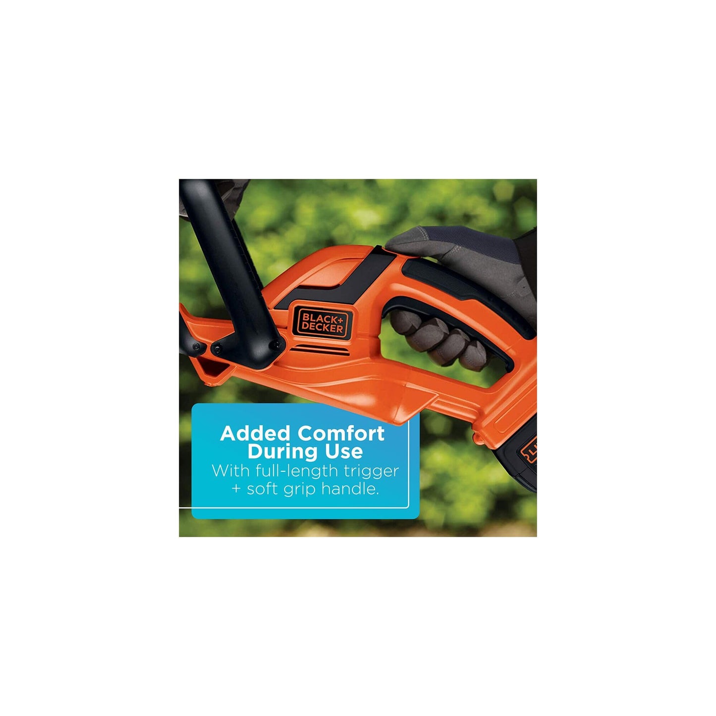 BLACK+DECKER 40V MAX Hedge Trimmer, Cordless, 24-Inch Blade, Battery and Charger Included (LHT2436)