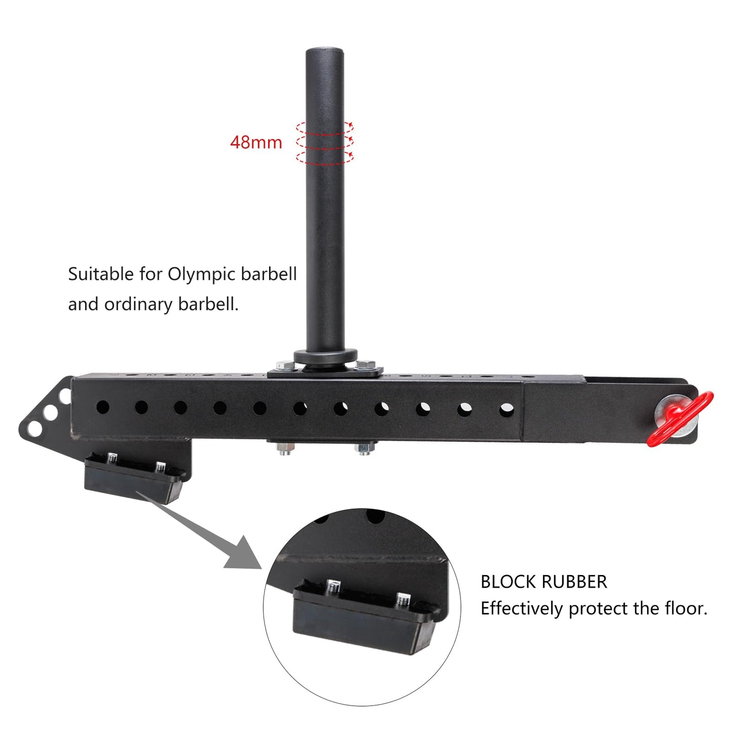 BROTTEBEAR Multi Use Belt Squat Attachment with Lever Arms fits for 3"X 3" Square Tube Power Cages Home Gym Accessory for Strength Training with 330 lbs Capacity (Not Included Squat Belt)