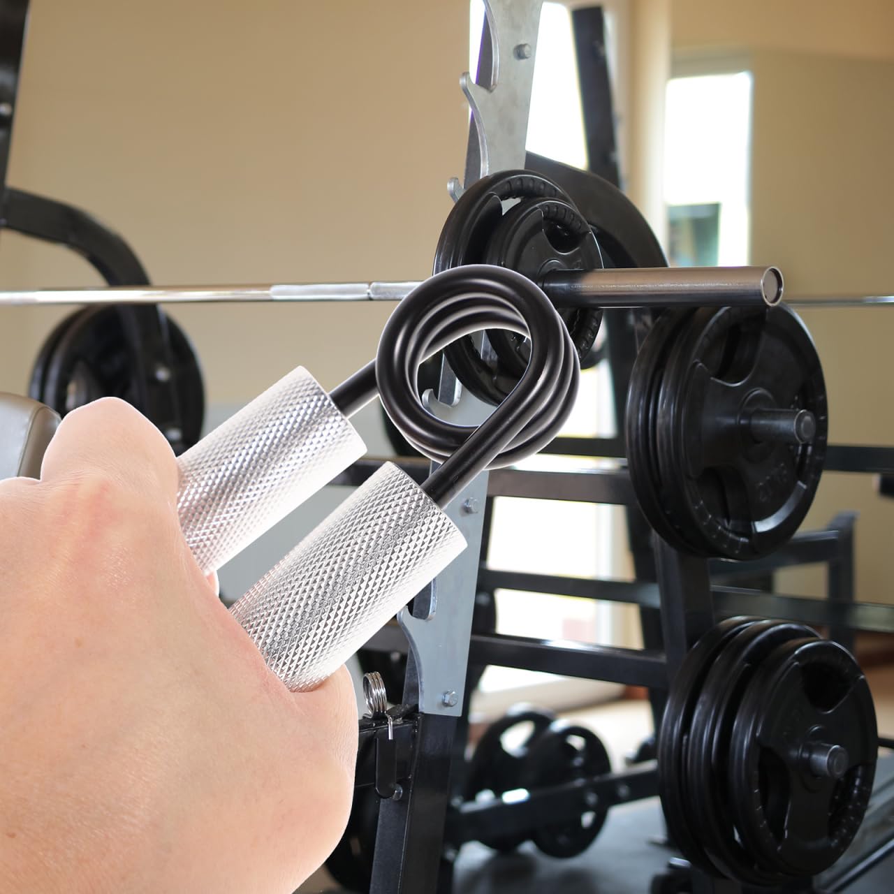 Toddmomy 50Lb Hand Grip Exerciser with Rod Cover Wrist Strengthener Compact Hand Gripper for Finger Forearm Training Home Gym Use