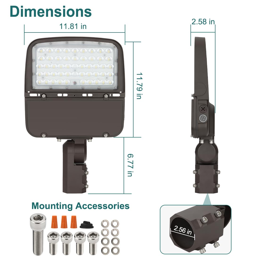 kadision LED Parking Lot Light 150W/100W/75W Adjustable, 22500lm (150lm/W) 5000K 100-277V, Waterproof LED Shoebox Light with Dusk-to-Dawn Photocell, Slip Fitter Mount, ETL Listed (2 Pack)