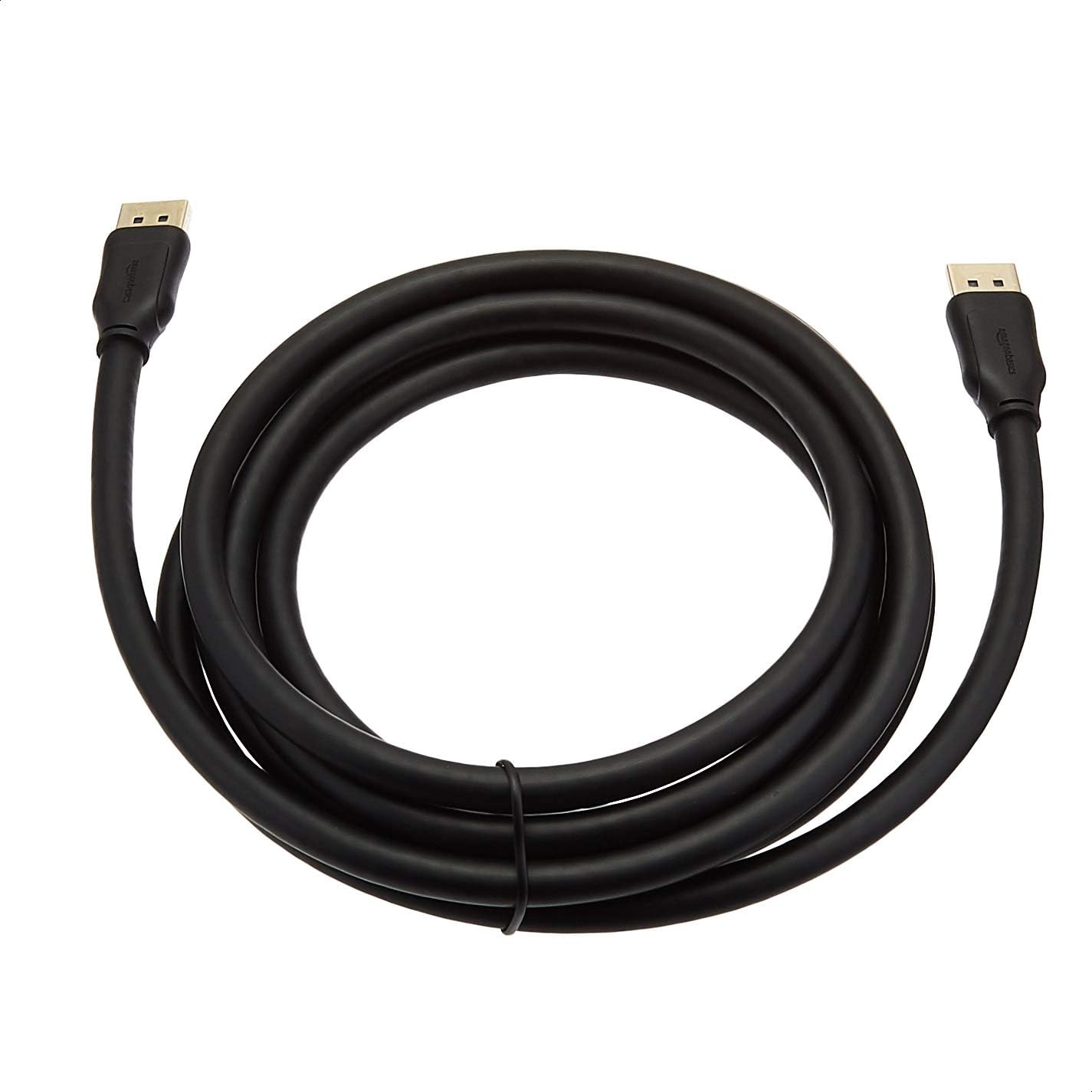 1.4 8K@60Hz, 4K@120Hz, 32.4Gbps HBR3, 3D, 10 Amazon Basics DisplayPort Cable, High-Speed, Dynamic HDR and Gold-Plated