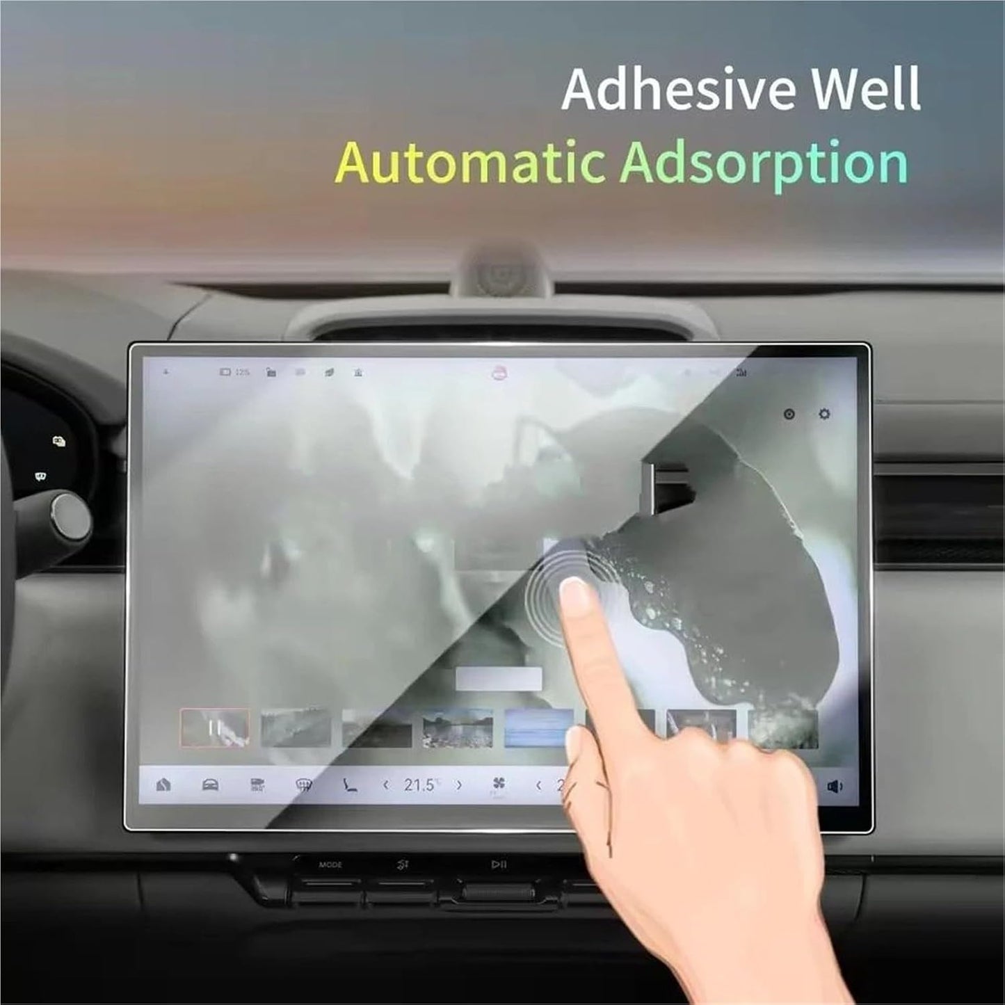 Generic 7X 2025 Transparent Screen Protector For ZEEKR Car Infotainment Radio GPS Navigation Instrument Tempered Glass