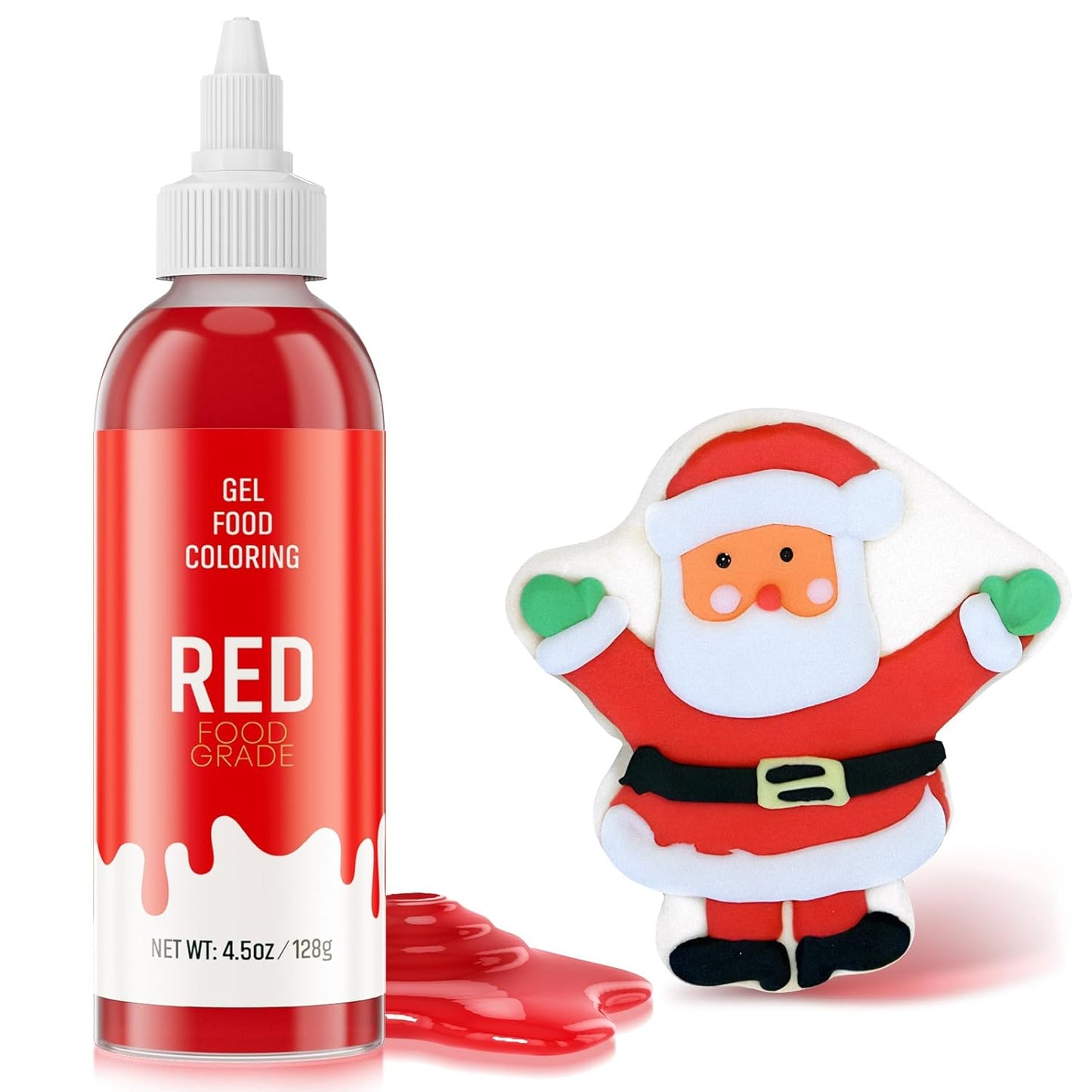 Skiennix Food Coloring Gel - Vibrant Red Gel Food Dye for Baking, Icing & Fondant | 4.5 oz (128g)