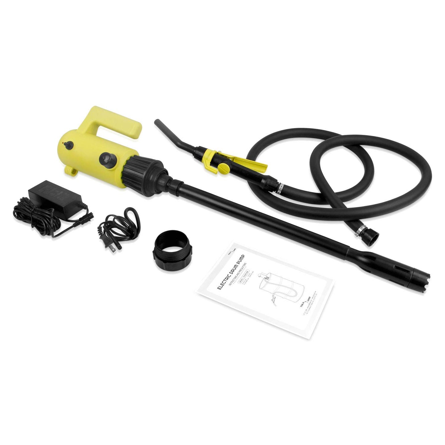 TERA PUMP 55 Gallon Drum Liquid Transfer Pump, Plug In Electric Compatible, 4.2 GPM Telescopic (22.6-34inch) Pump for Diesel Gasoline Kerosene DEF Adblue Antifreeze Windshield (Washer Fluid) Detergent