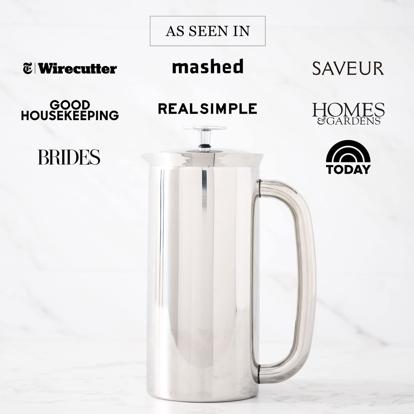 ESPRO - P7 French Press - Double Walled Stainless Steel Insulated Coffee and Tea Maker with Micro-Filter (Polished Stainless Steel, 18 Oz) Coffee Paper Filters (100 Count)